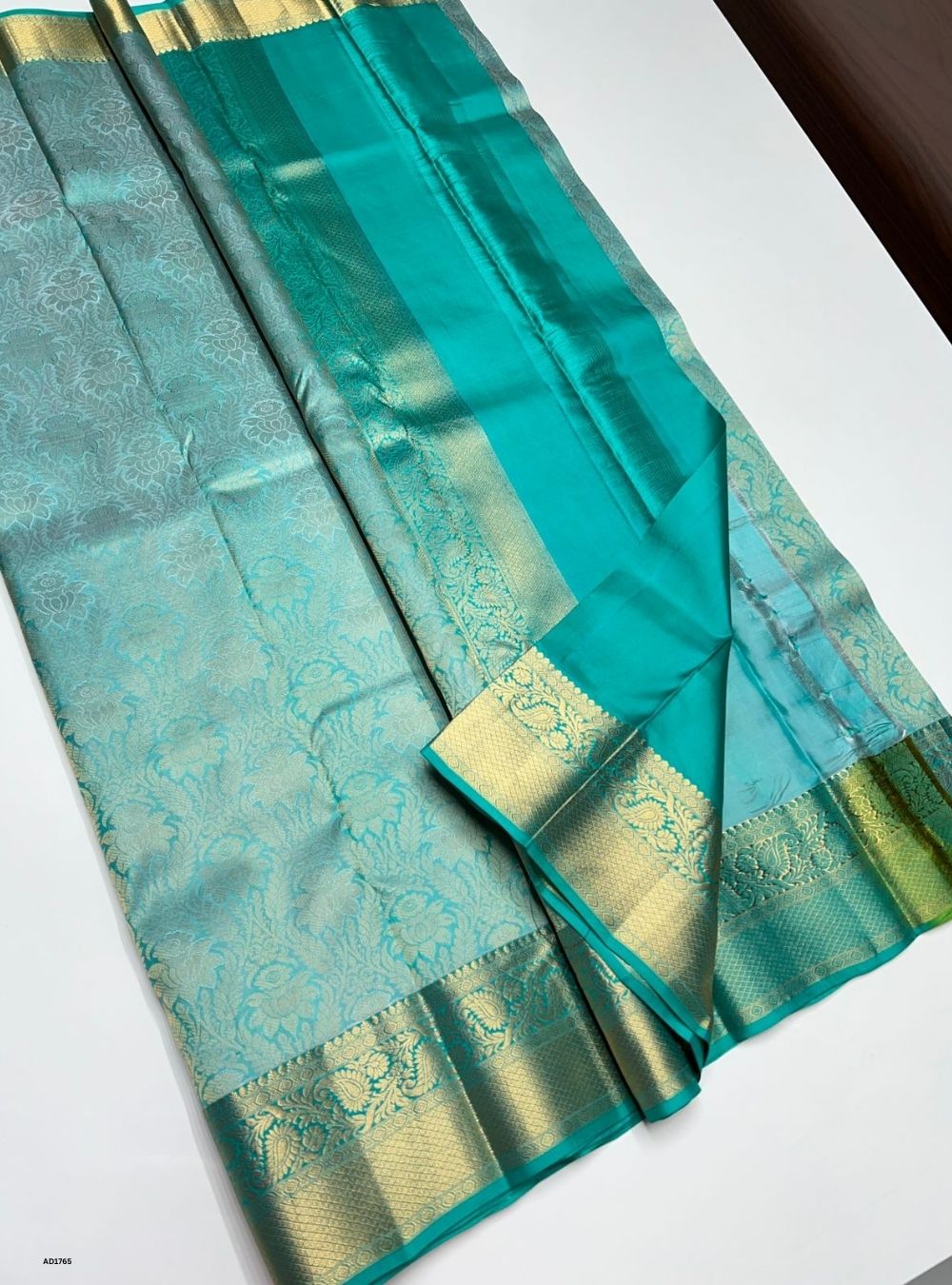 Aqua Blue - Kanjeevaram Silk Saree
