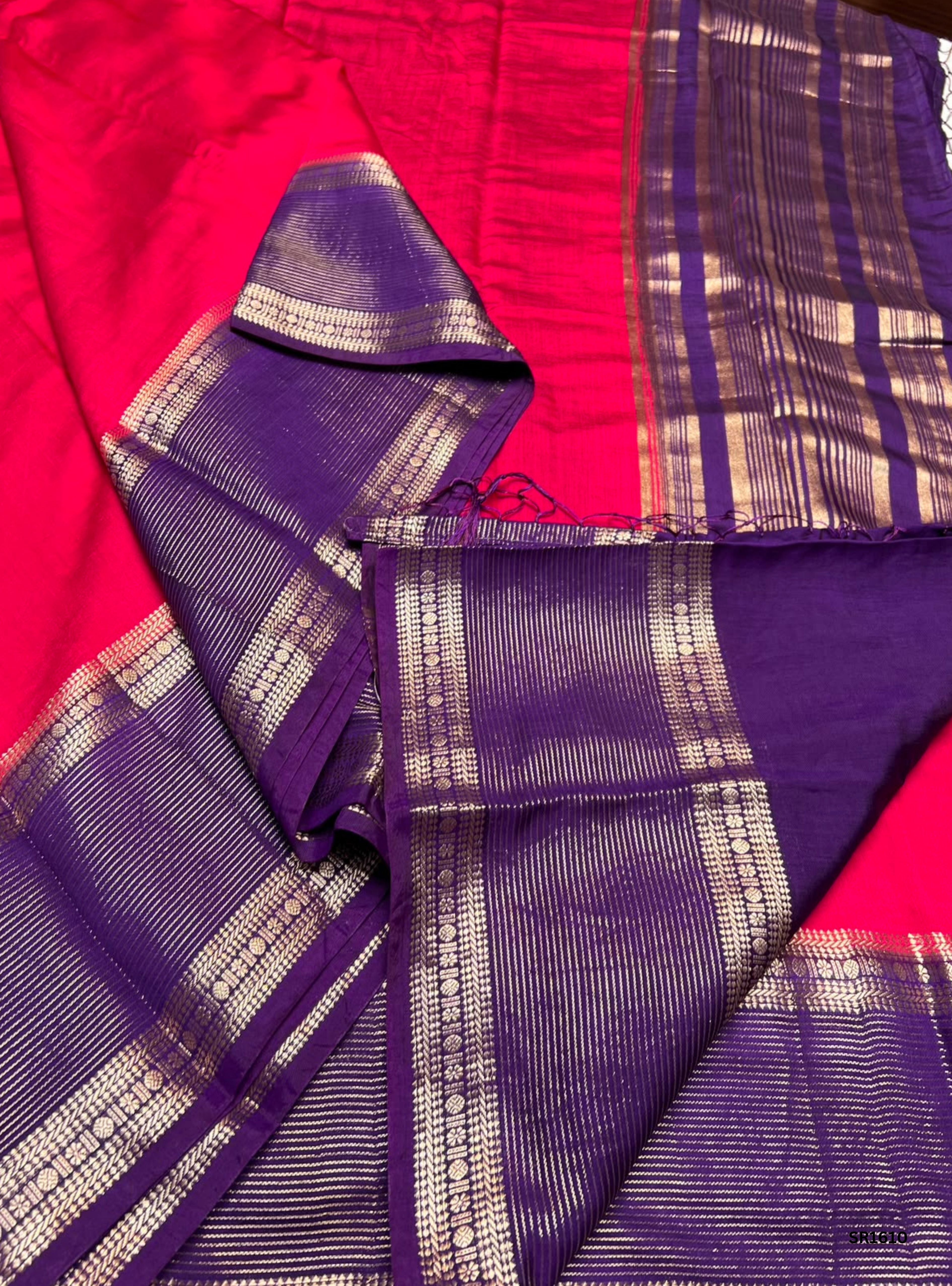 Rani Pink & Purple - Binny Silk Saree