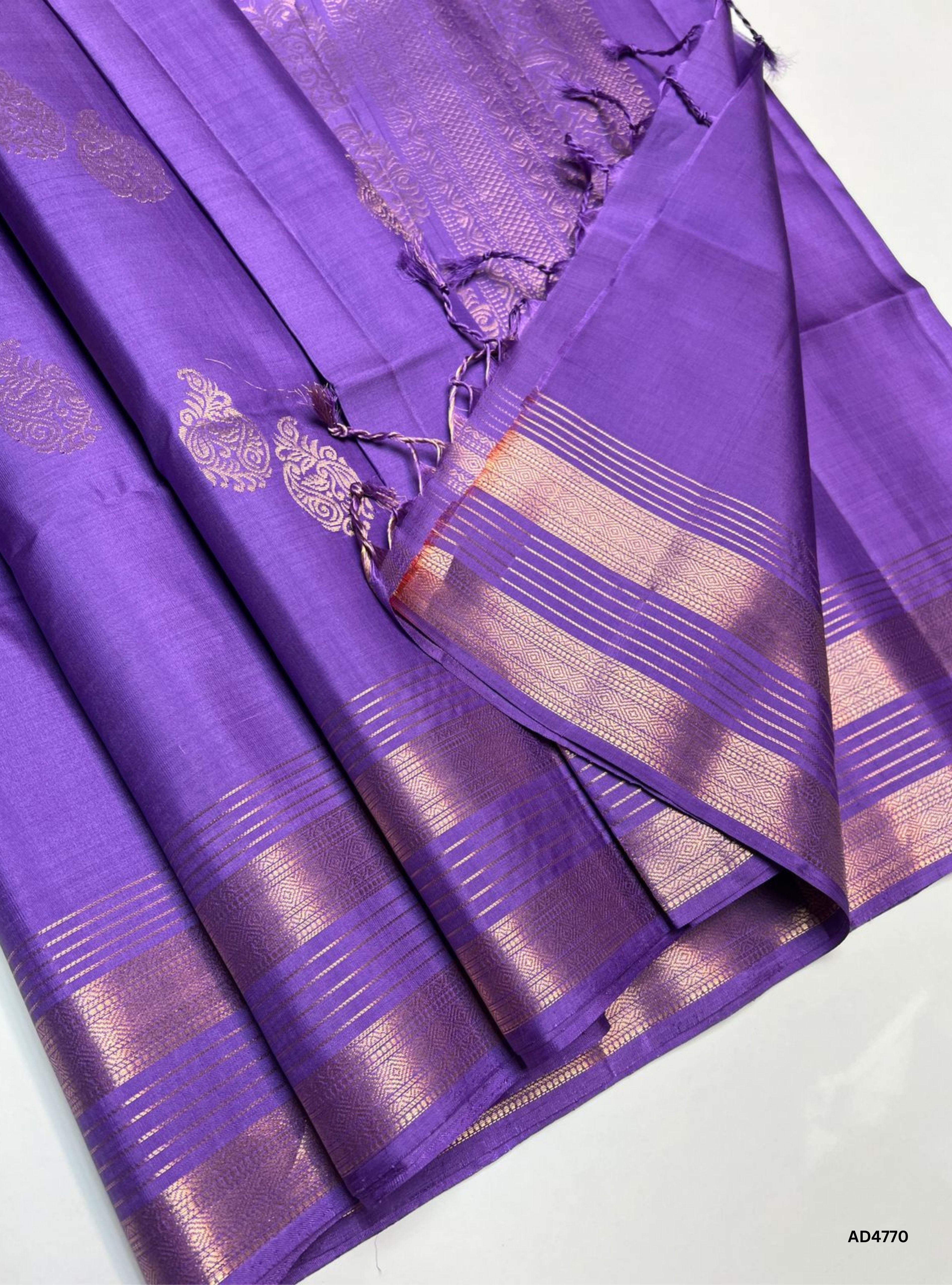 Lavender - Kanchi Border Soft Silk Saree