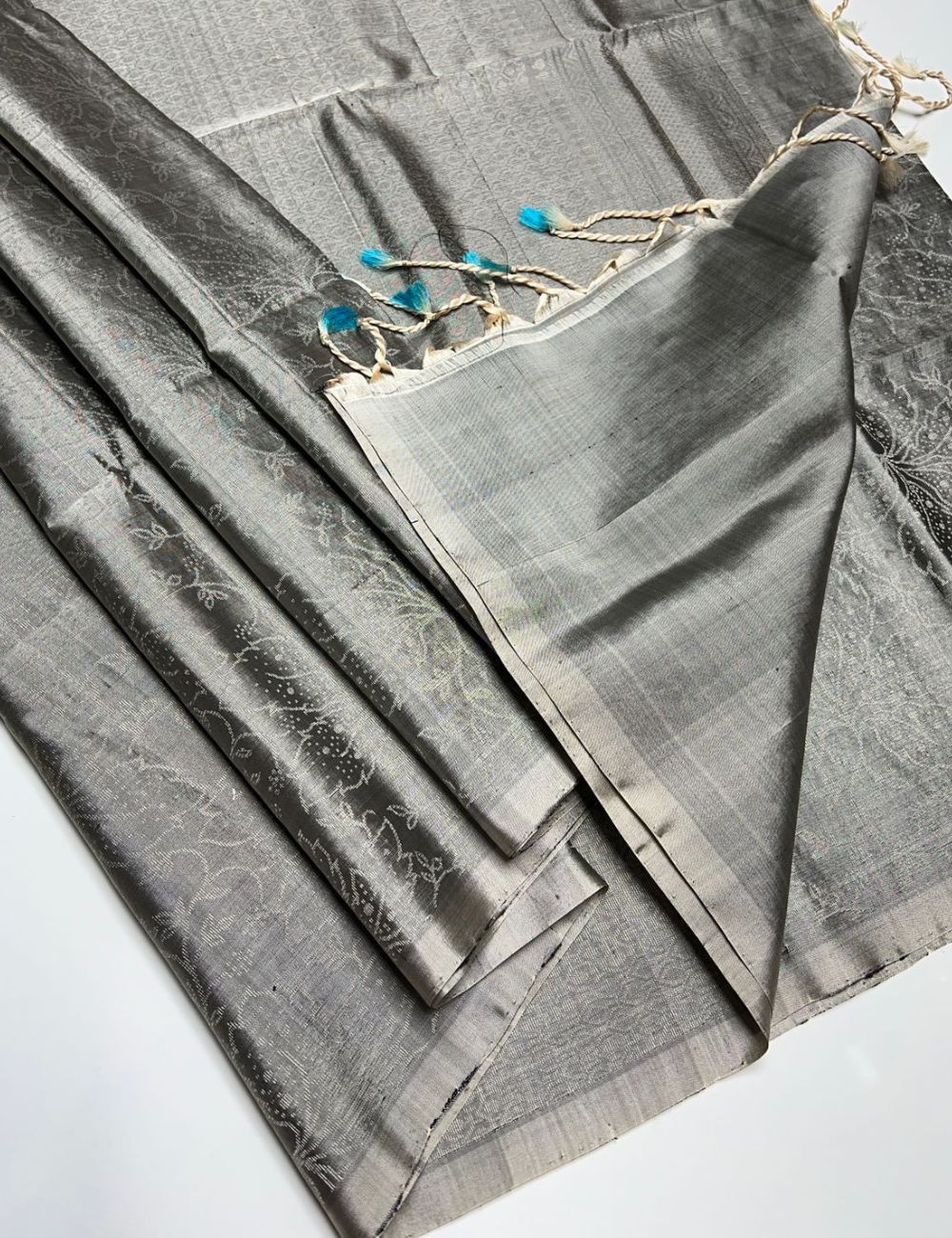 Grey - Soft Silk Saree
