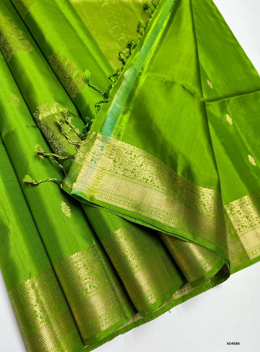 Green - Kanchi Border Soft Silk Saree