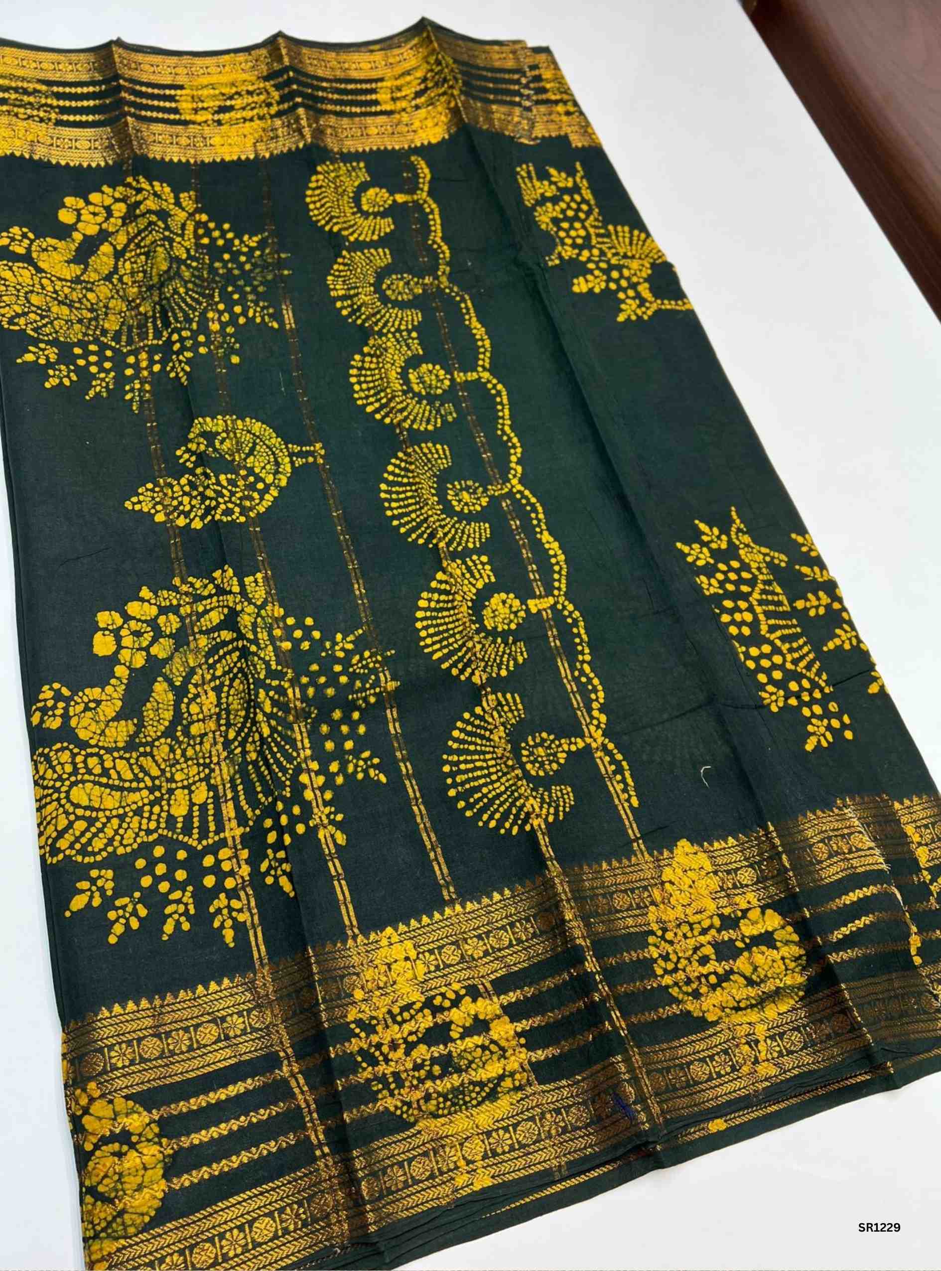 Dark Green - Wax Chungudi Cotton