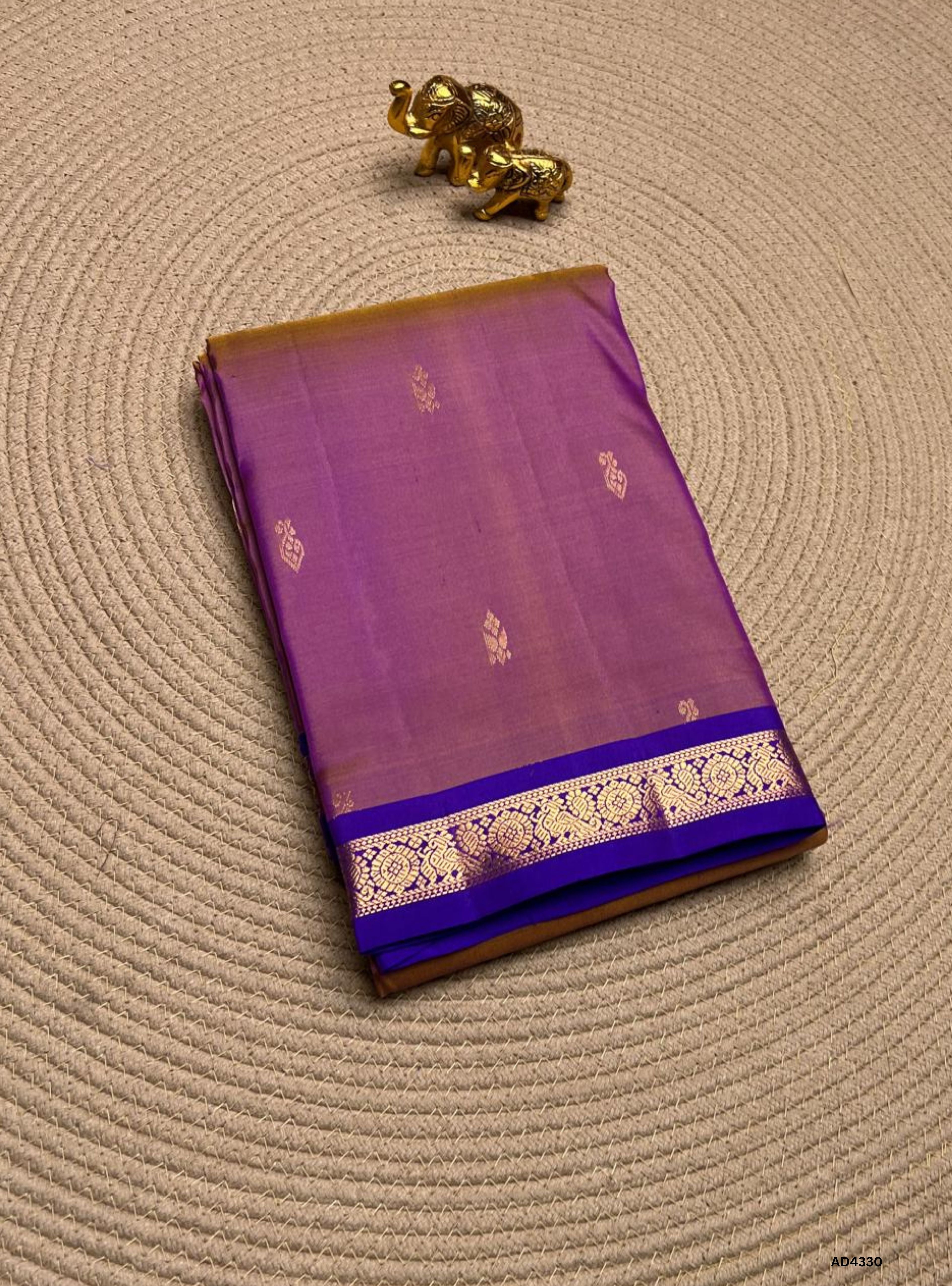 Dual Tone Pink & Violet - Soft Silk Saree