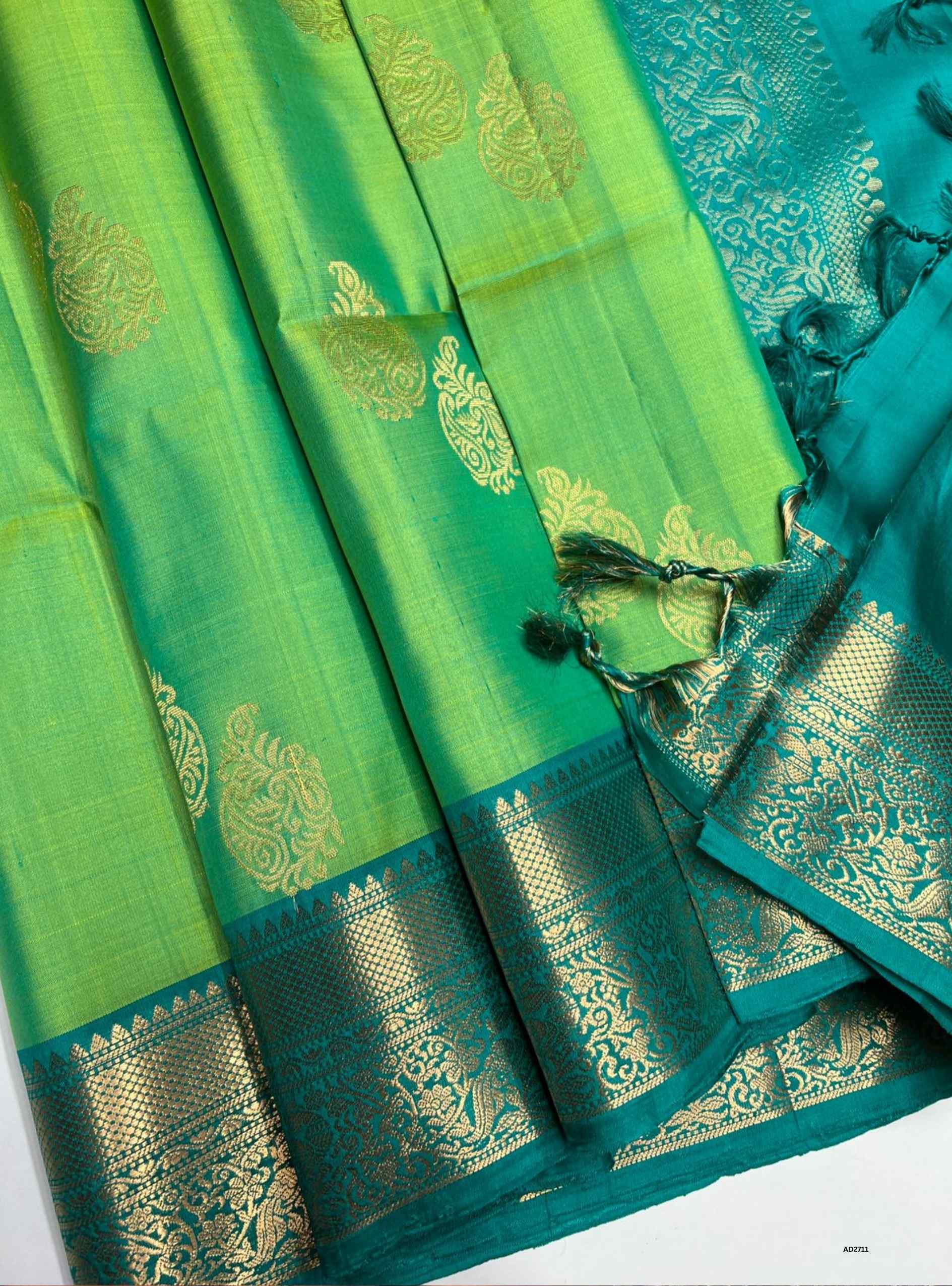 Rexona & Rama Green - Soft Silk Saree