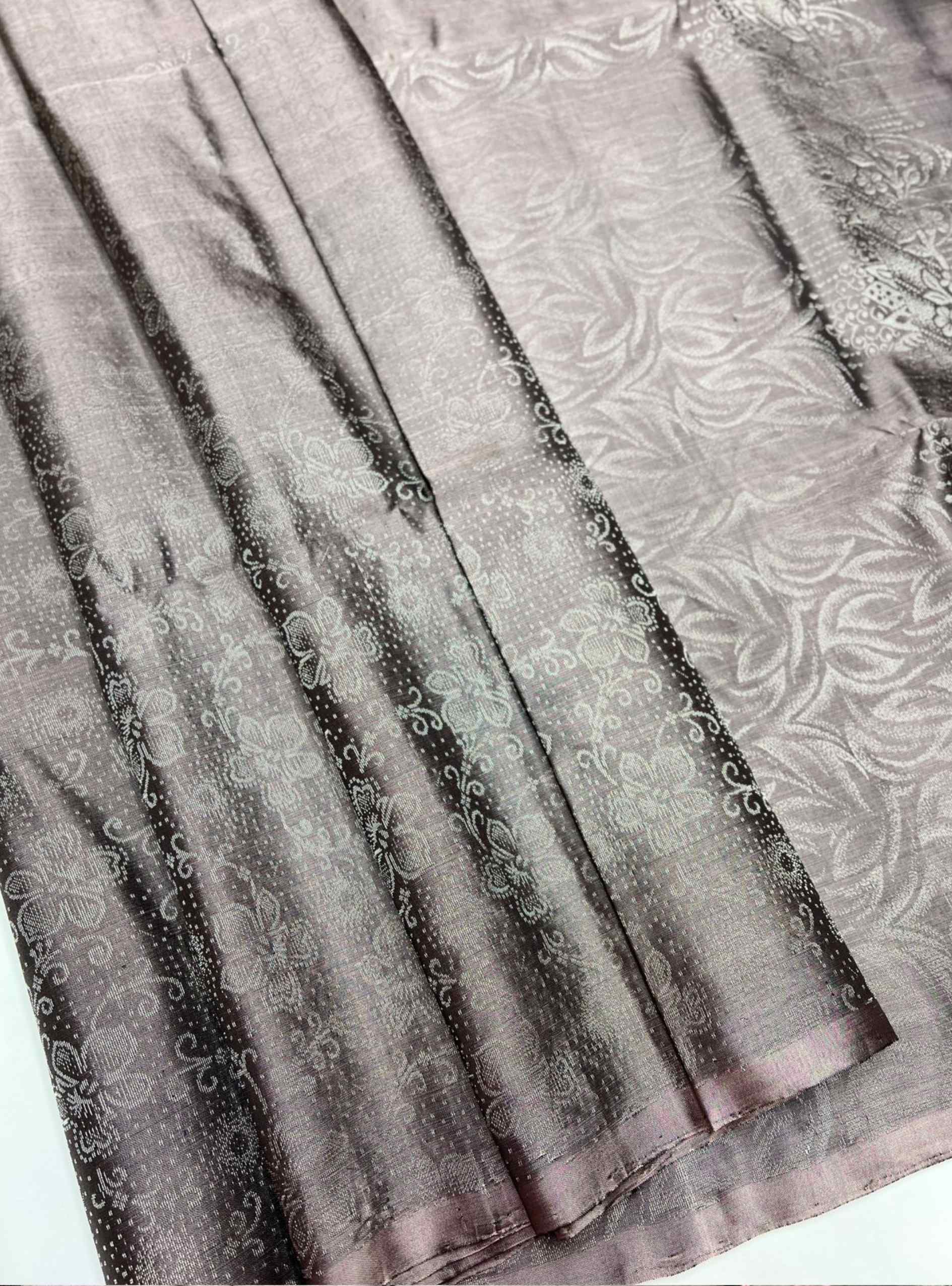 Stone Grey - Soft Silk Saree