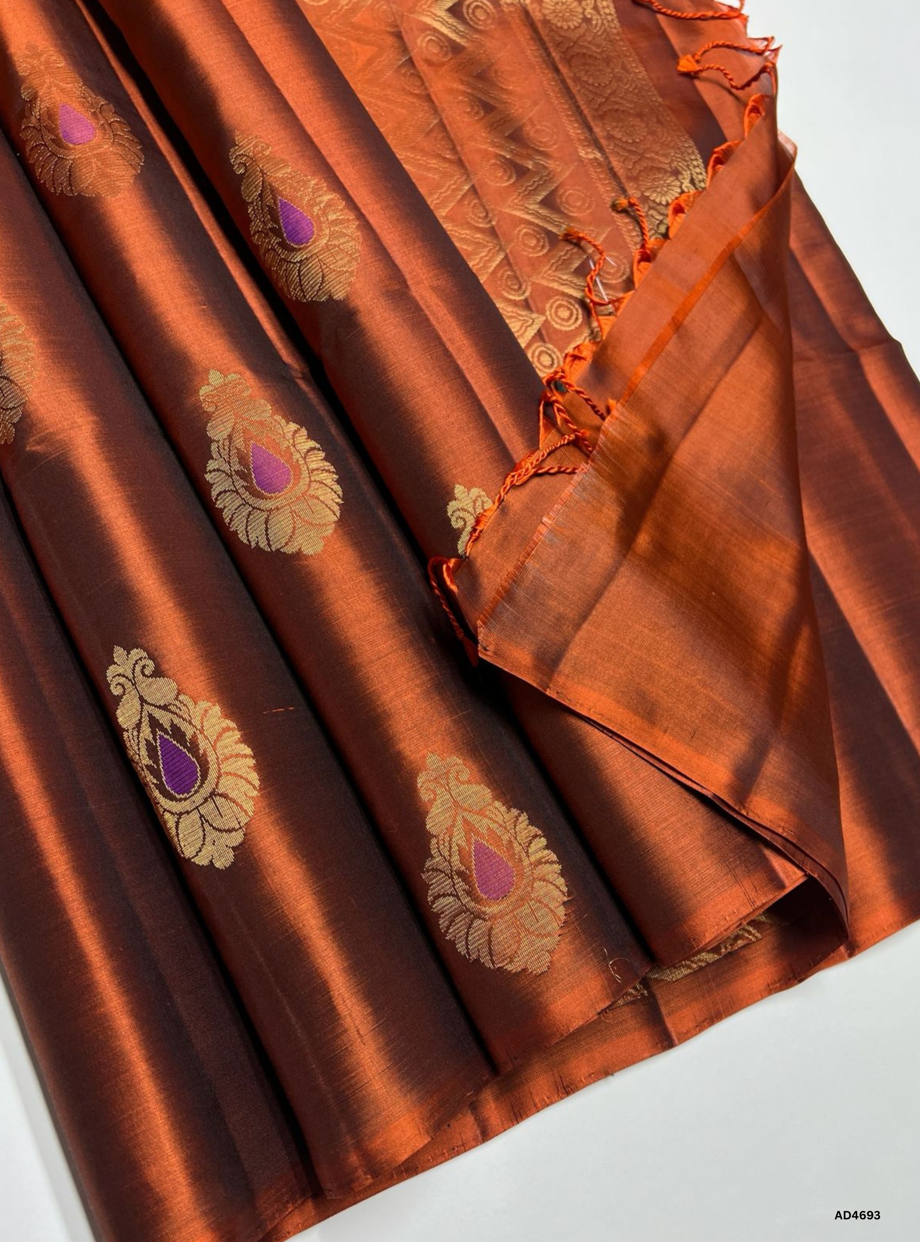 Rust - Soft Silk Sarees