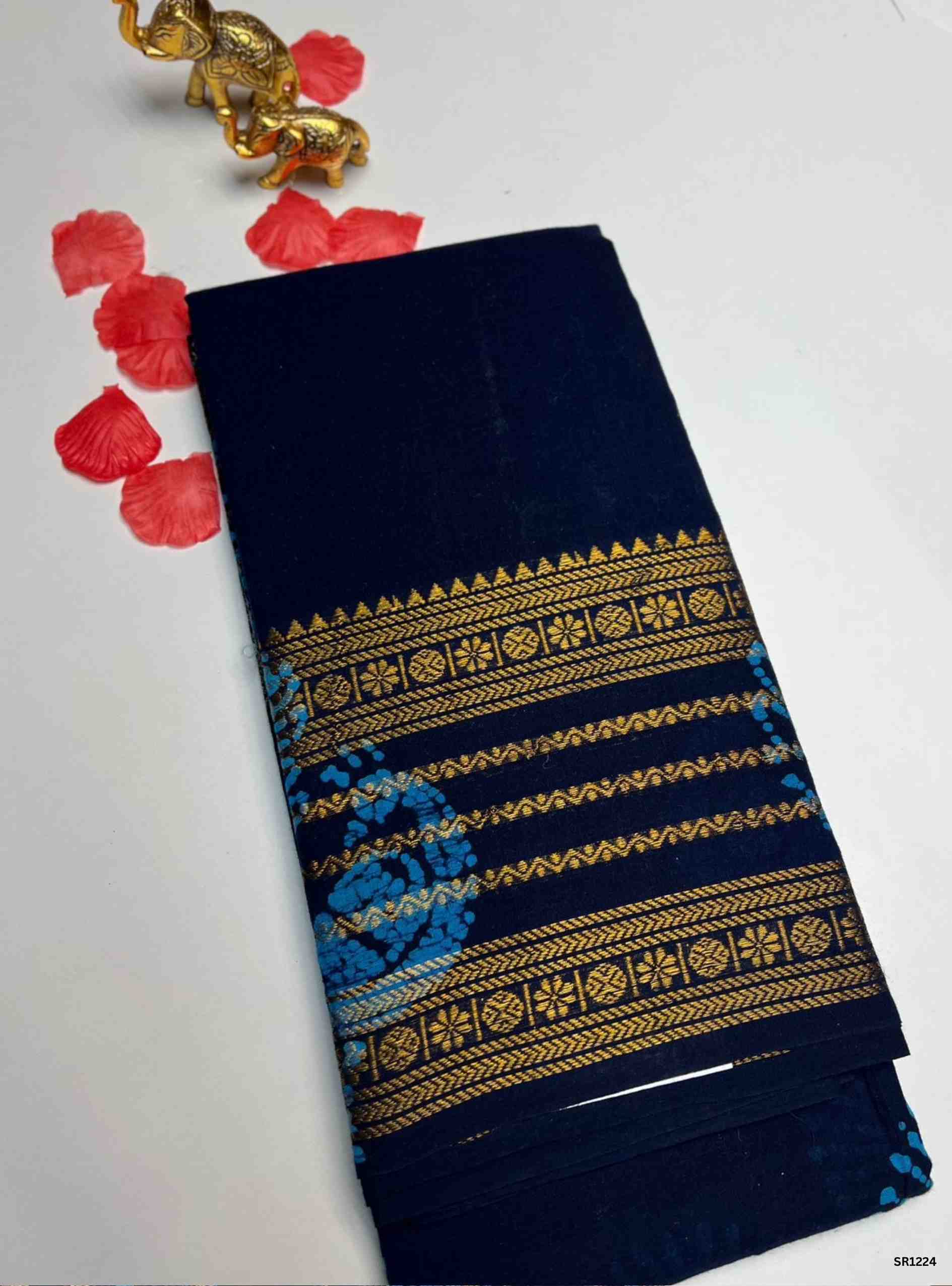 Navy Blue - Wax Chungudi Cotton