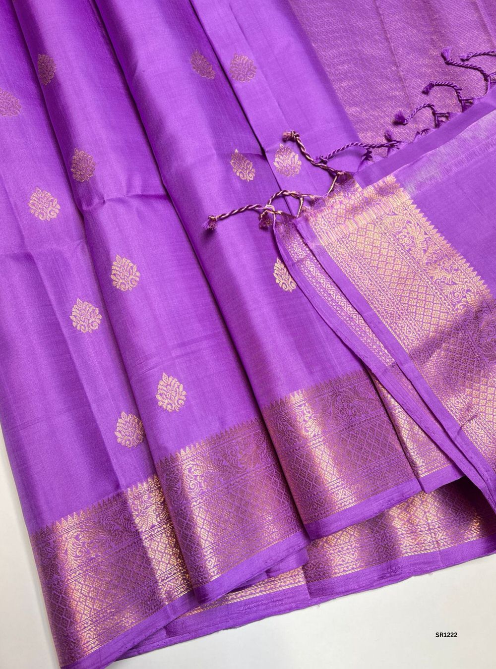 Lavendar - Kanchi Border Soft Silk Saree