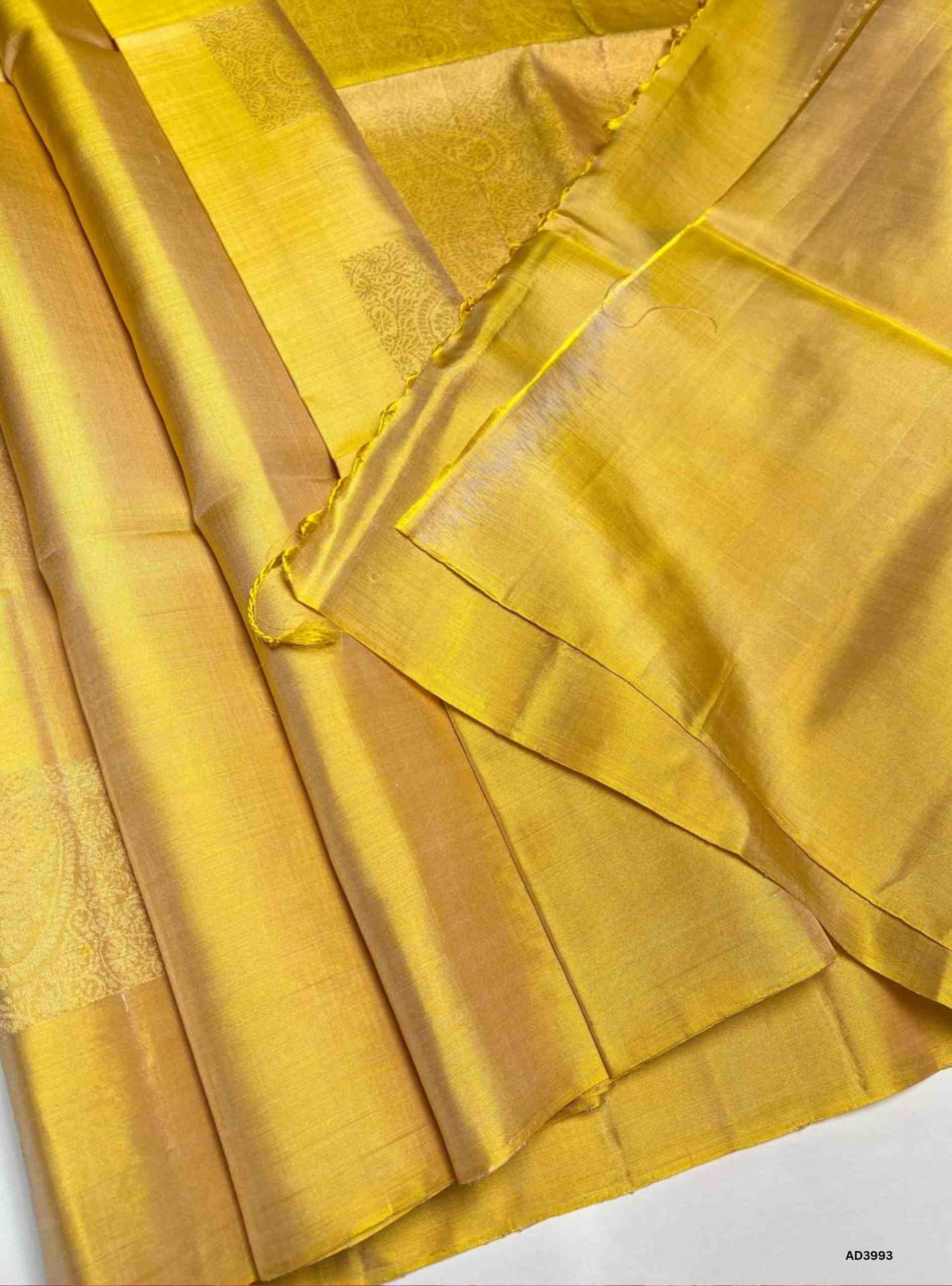 Pastel Yellow - Soft Silk Saree
