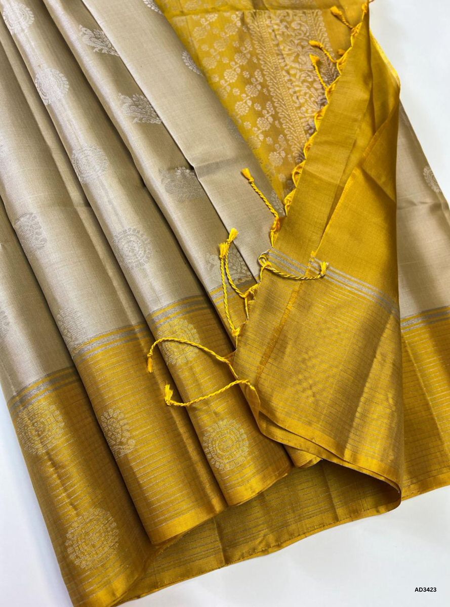 Ivory & Sunshine Yellow - Celebrity Inspired Saree