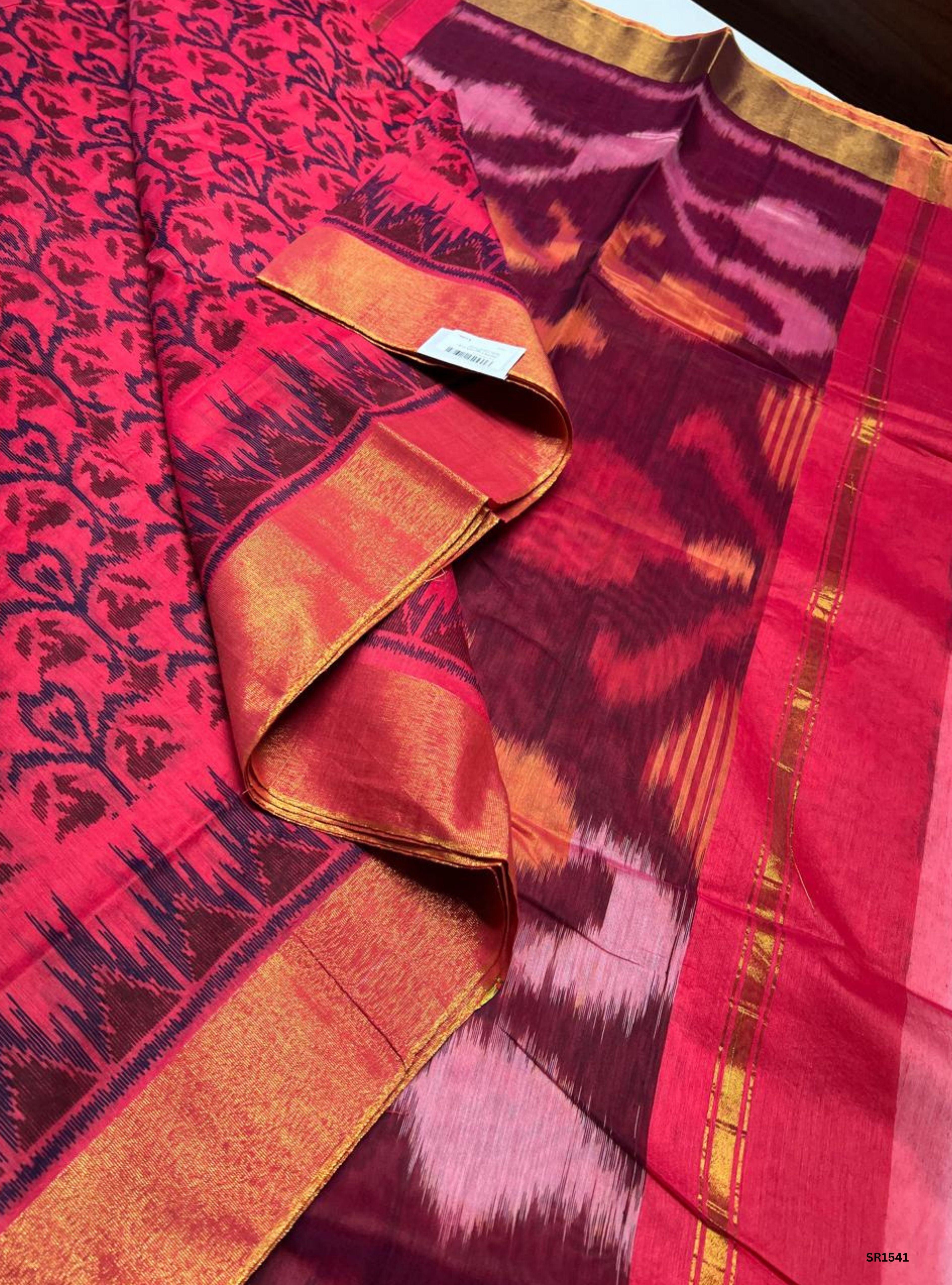 Magenta & Pink - Kotta Cotton Saree