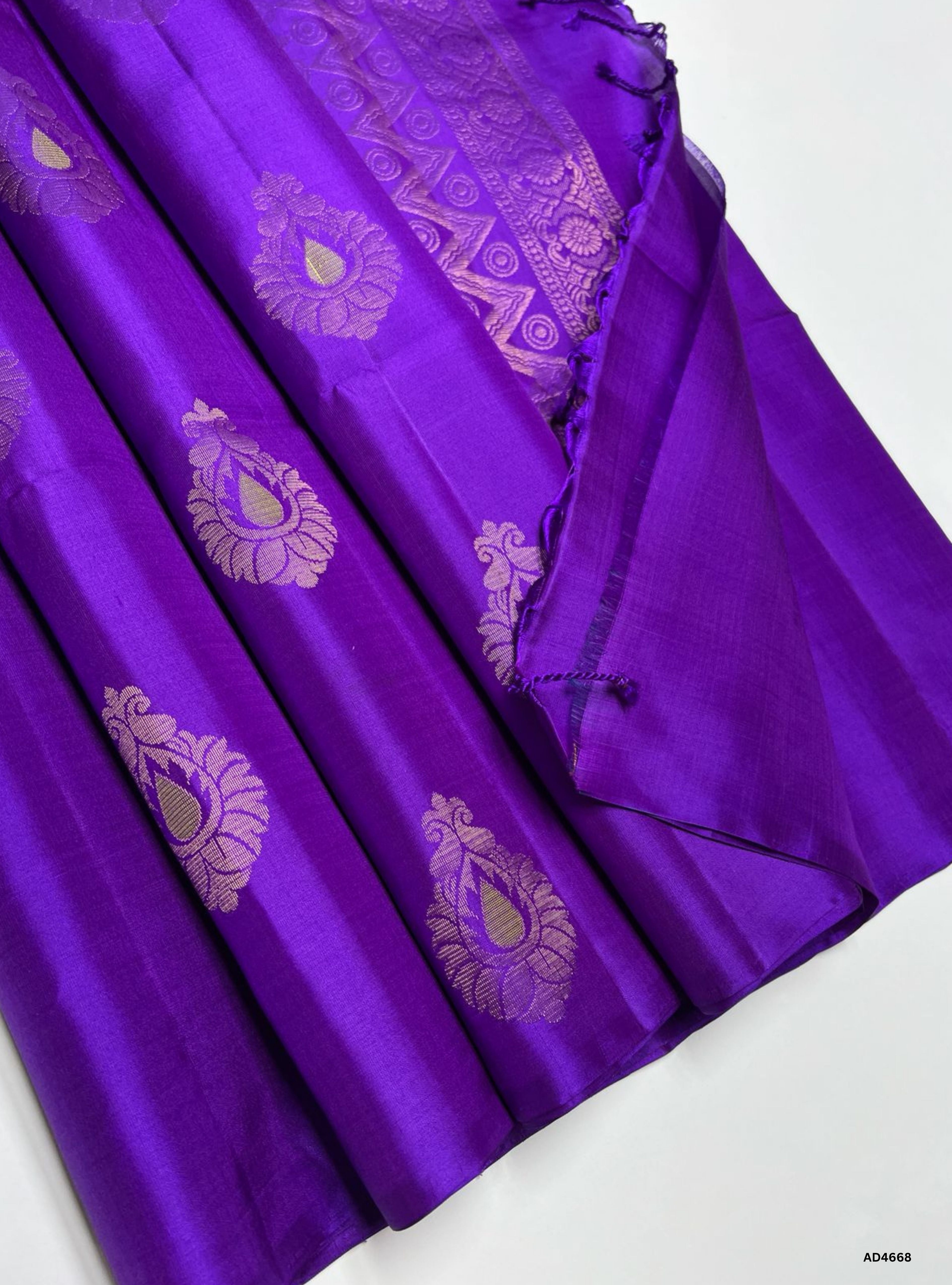 Purple - Soft Silk Saree