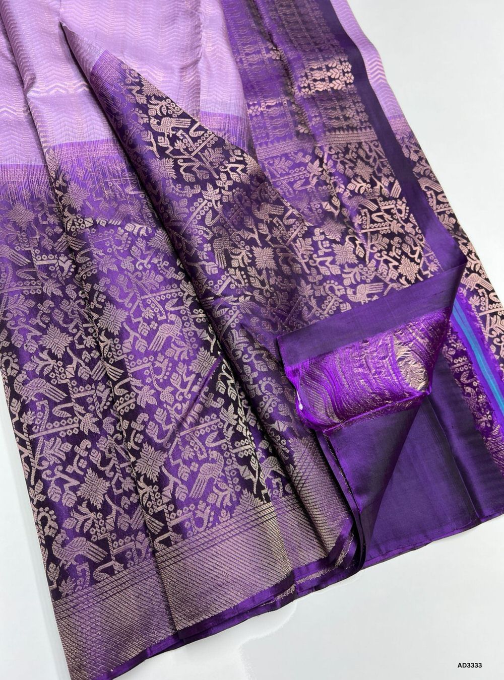 Purple - Soft Silk Saree