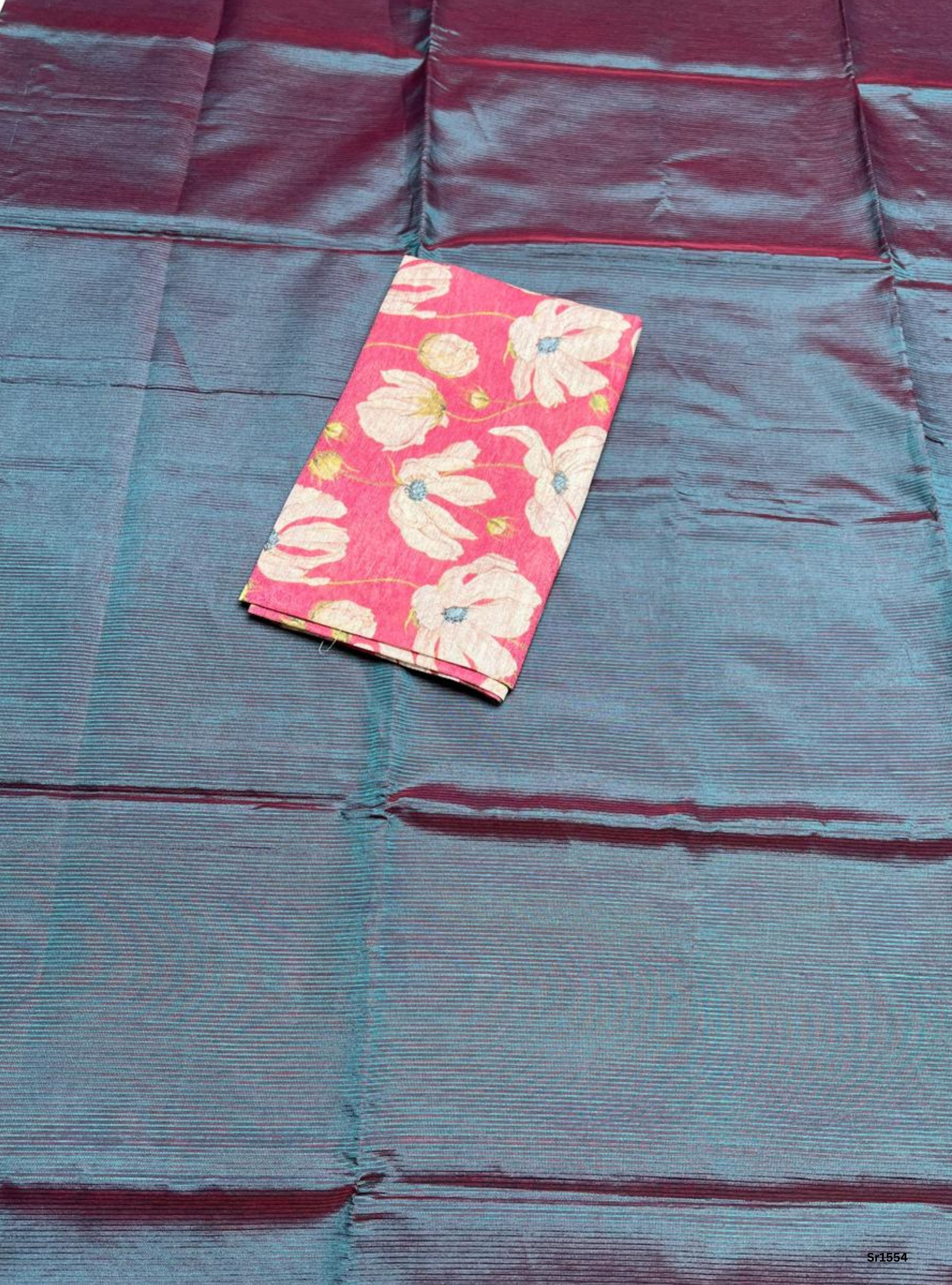 Teal - Mangalagiri Silk Cotton Saree