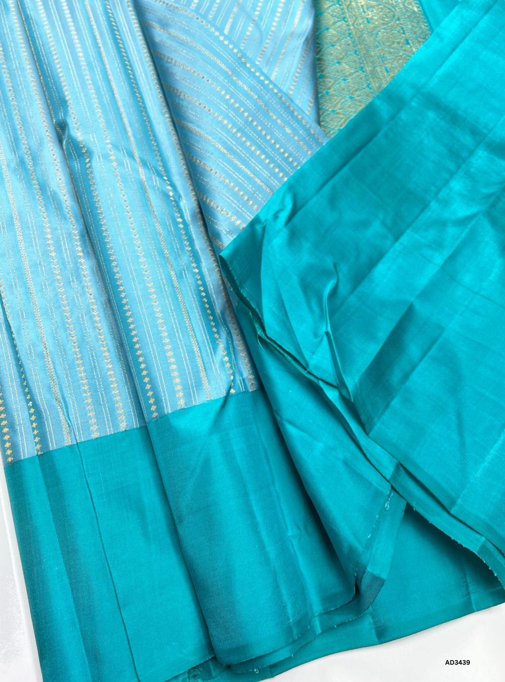 Ice Blue - Soft Silk Saree