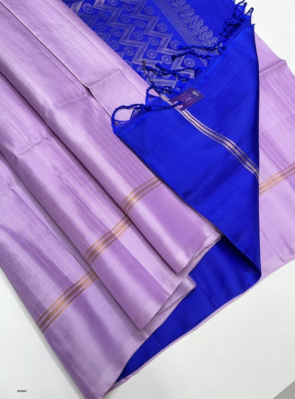Lavender & Royal - Soft Silk Saree