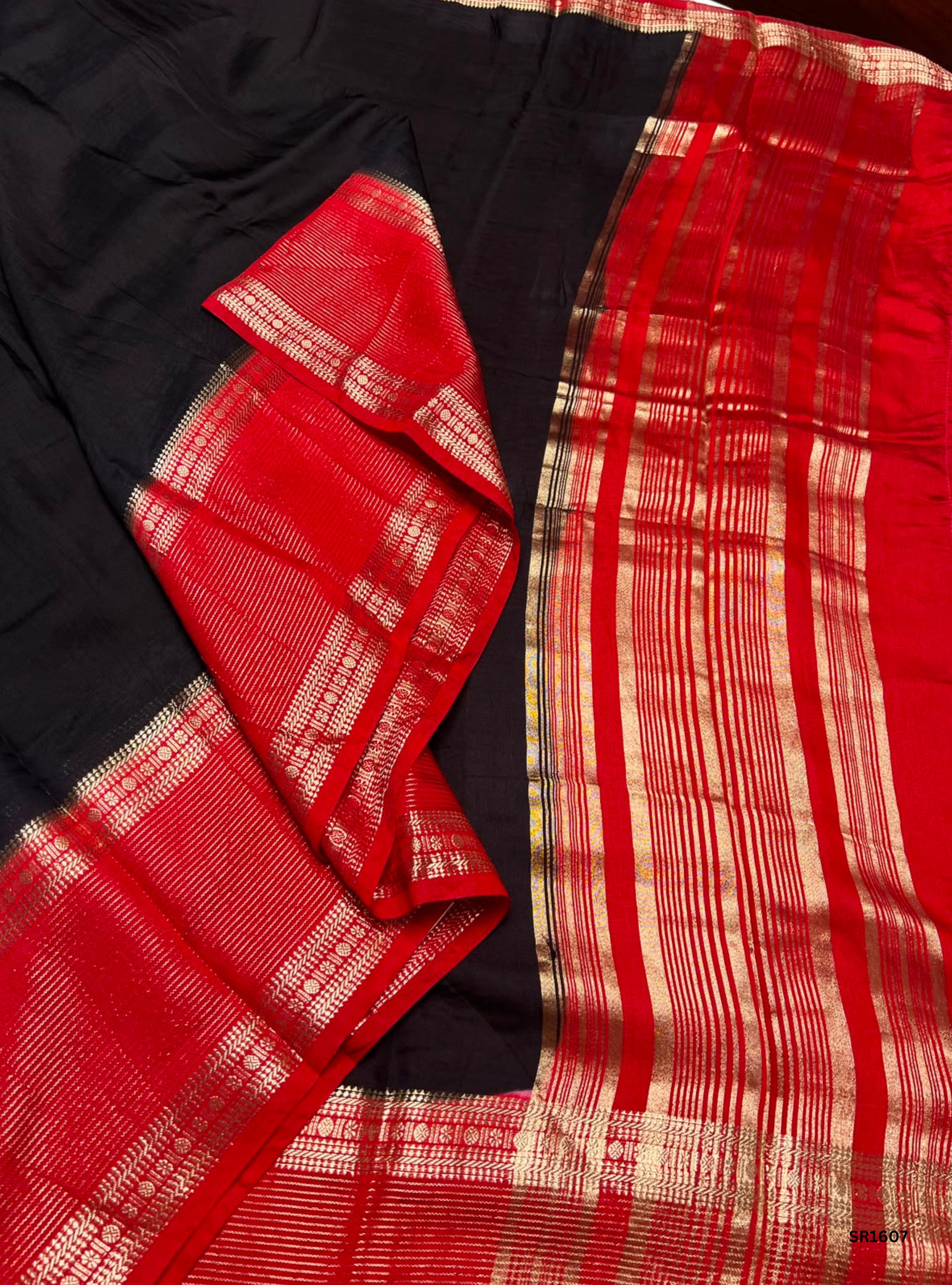 Black & Red - Binny Silk Saree