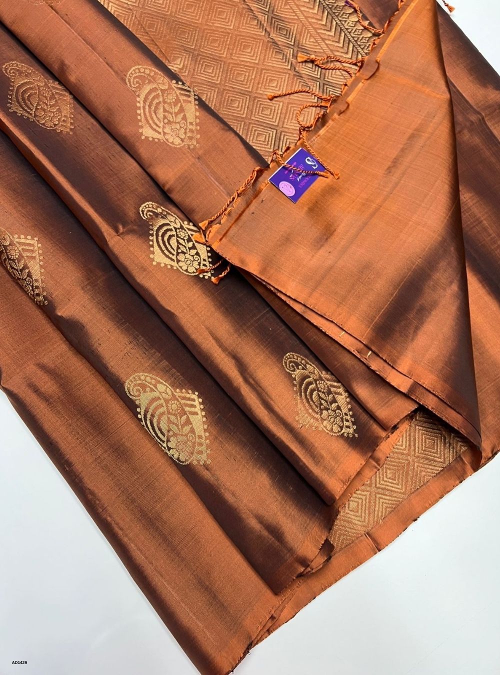Brown - Soft Silk Saree