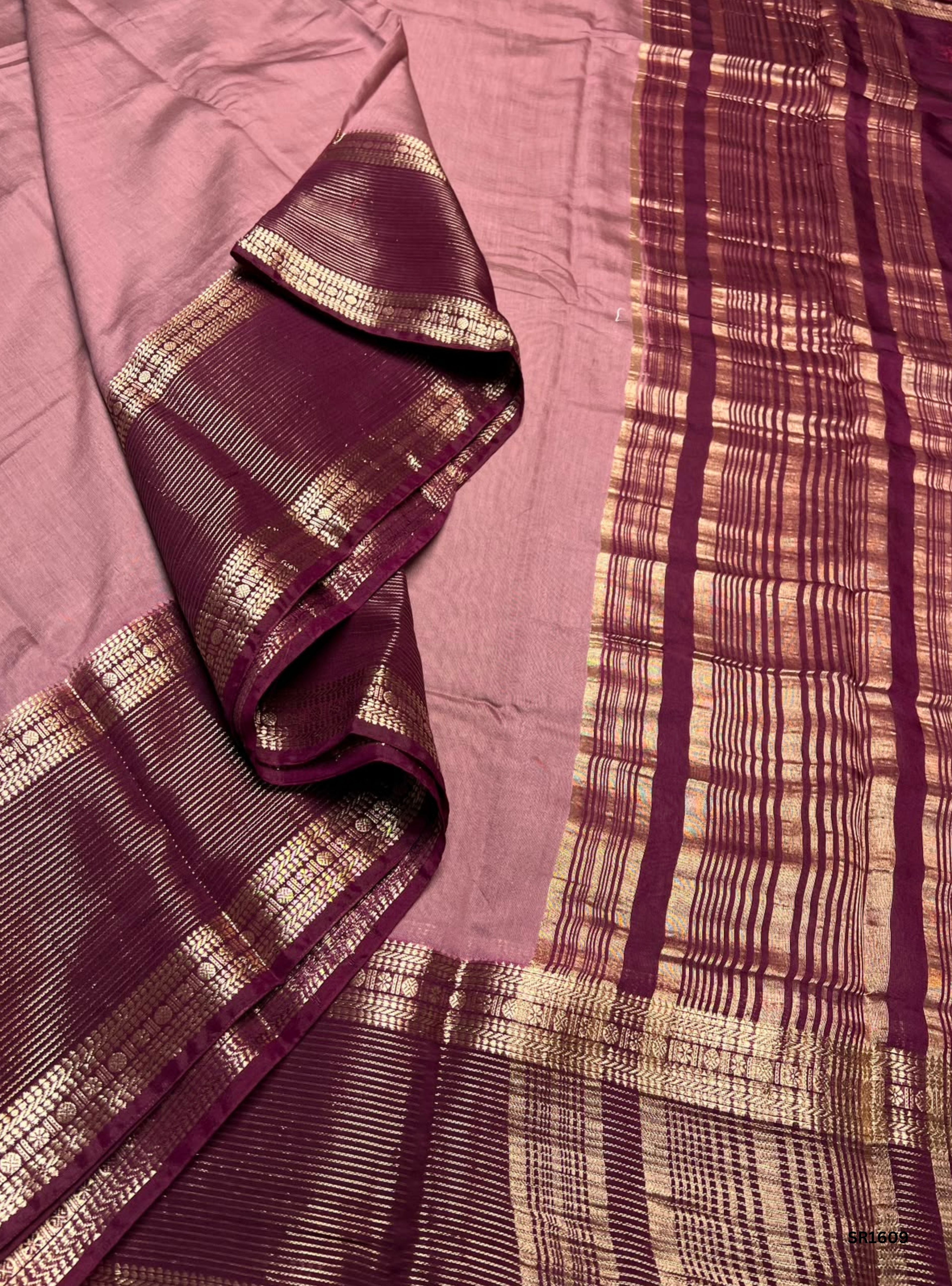 Dusty Rose & Jam - Binny Silk Saree