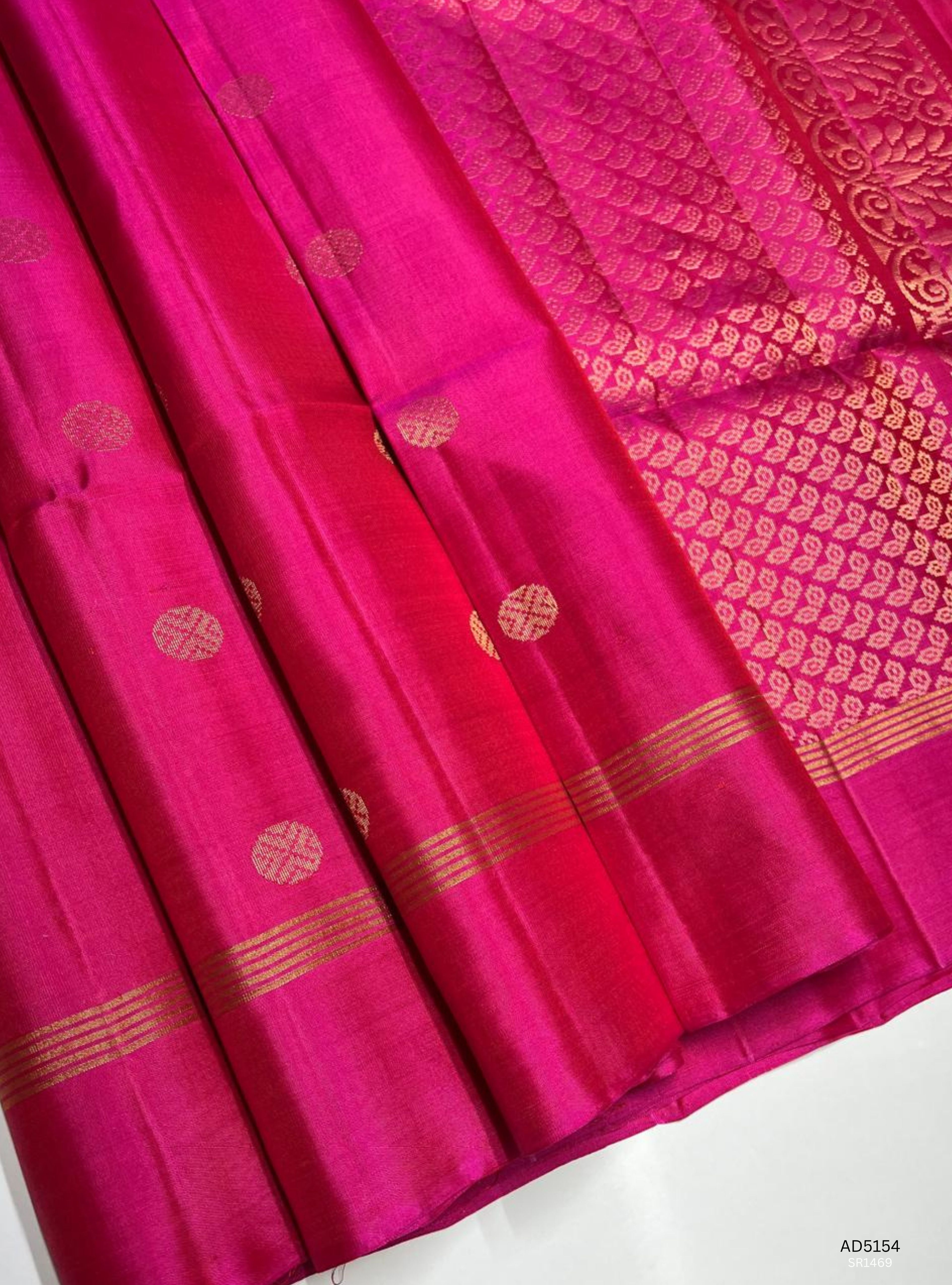 Rani Pink - Soft Silk Saree