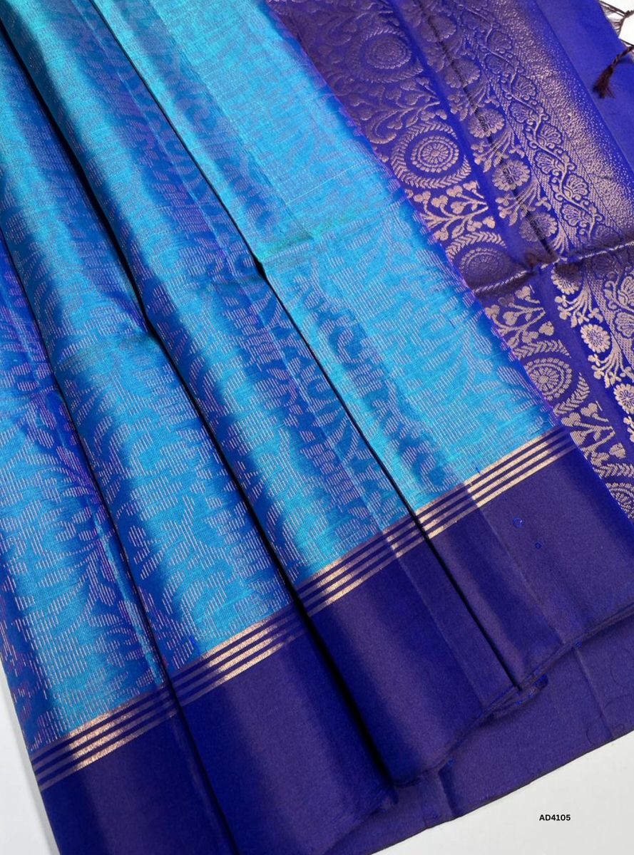 Dual Tone Blue & Purple - Soft Silk Bridal