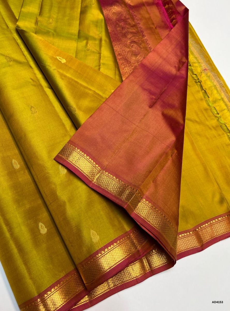 Mustard & Pink - Soft Silk Saree