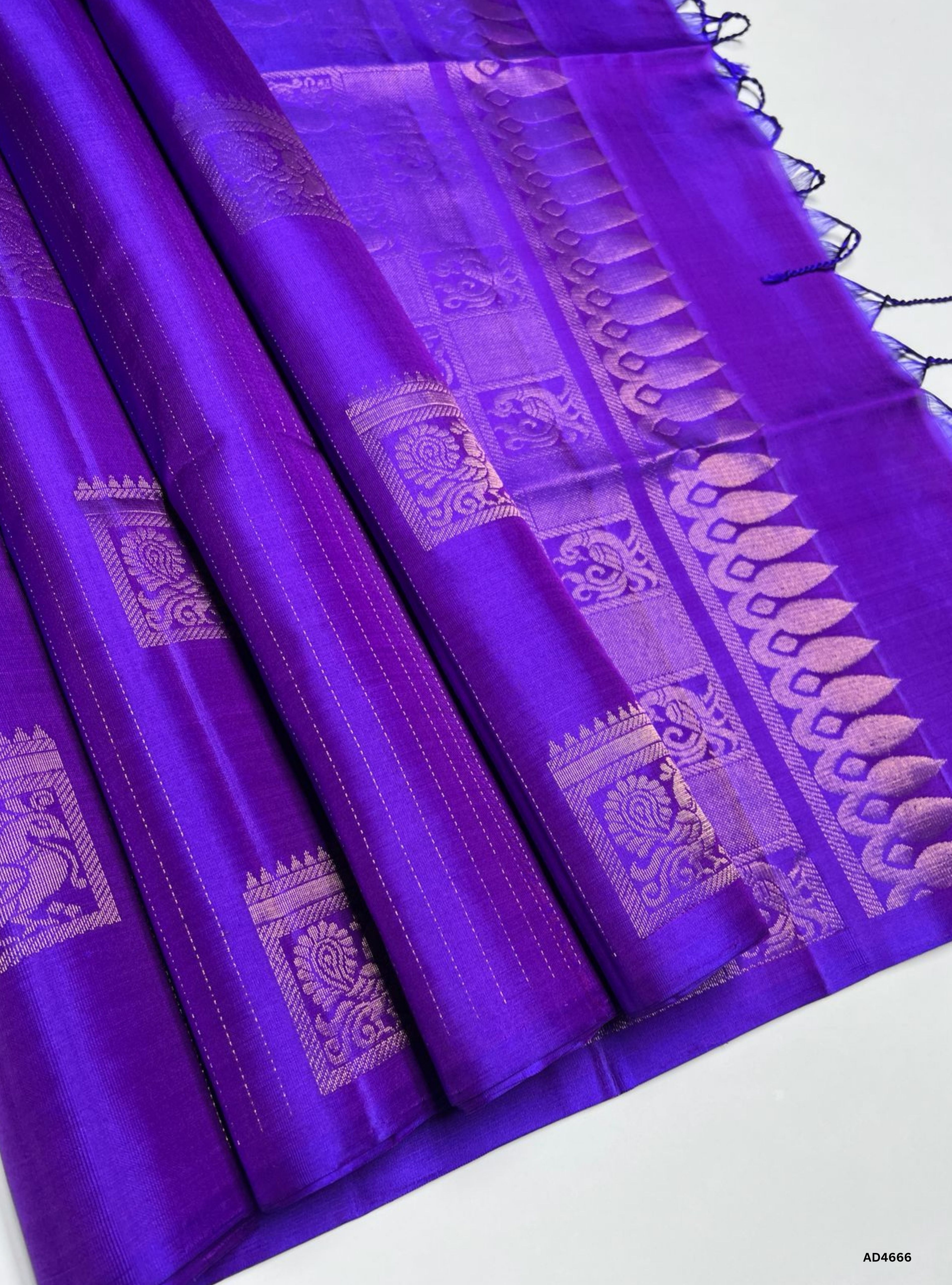 Purple - Soft Silk Saree