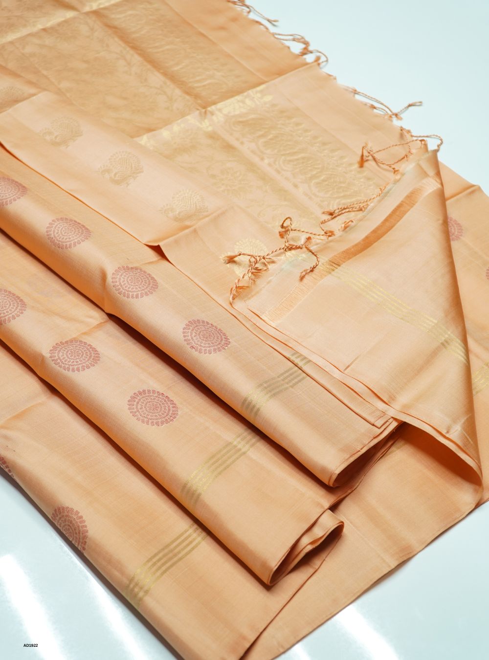 Dusty & Peach -Soft Silk Saree