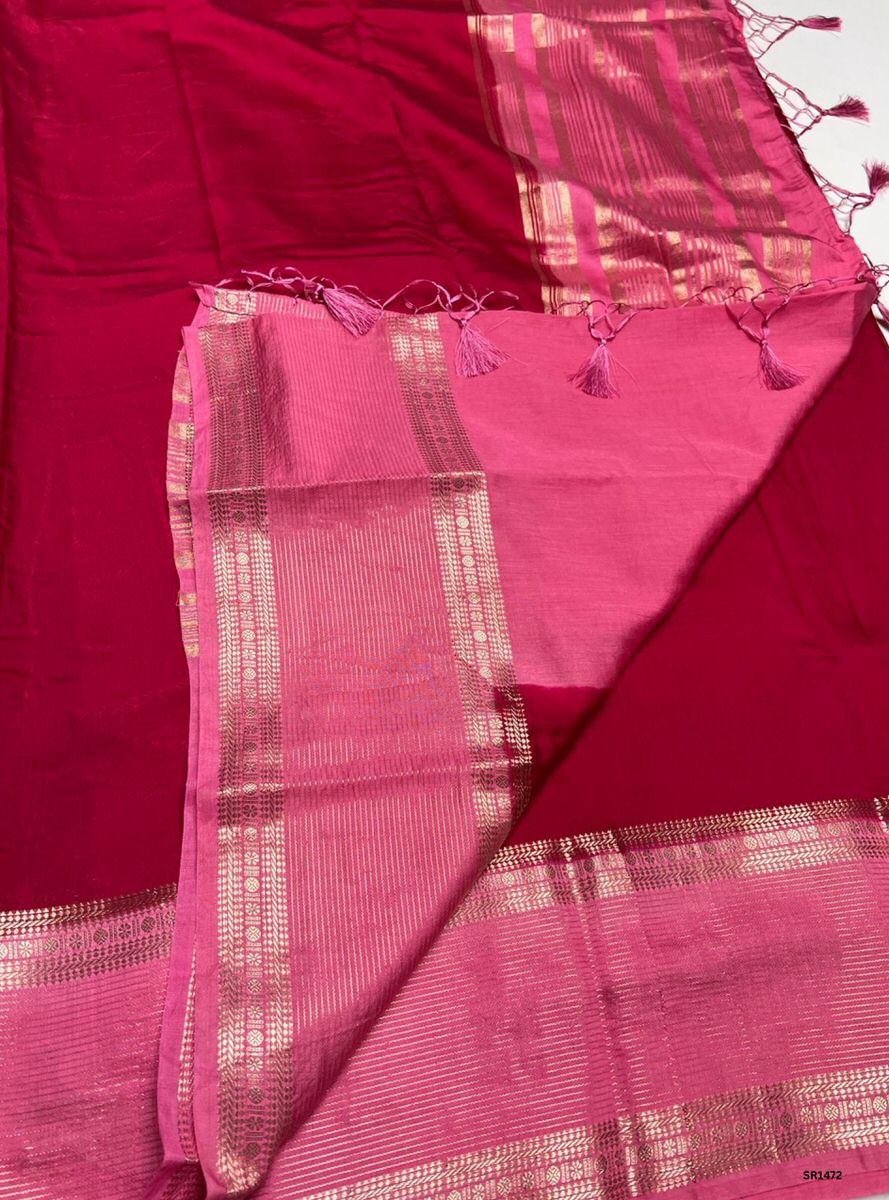 Red & Pink - Binny Silk Saree