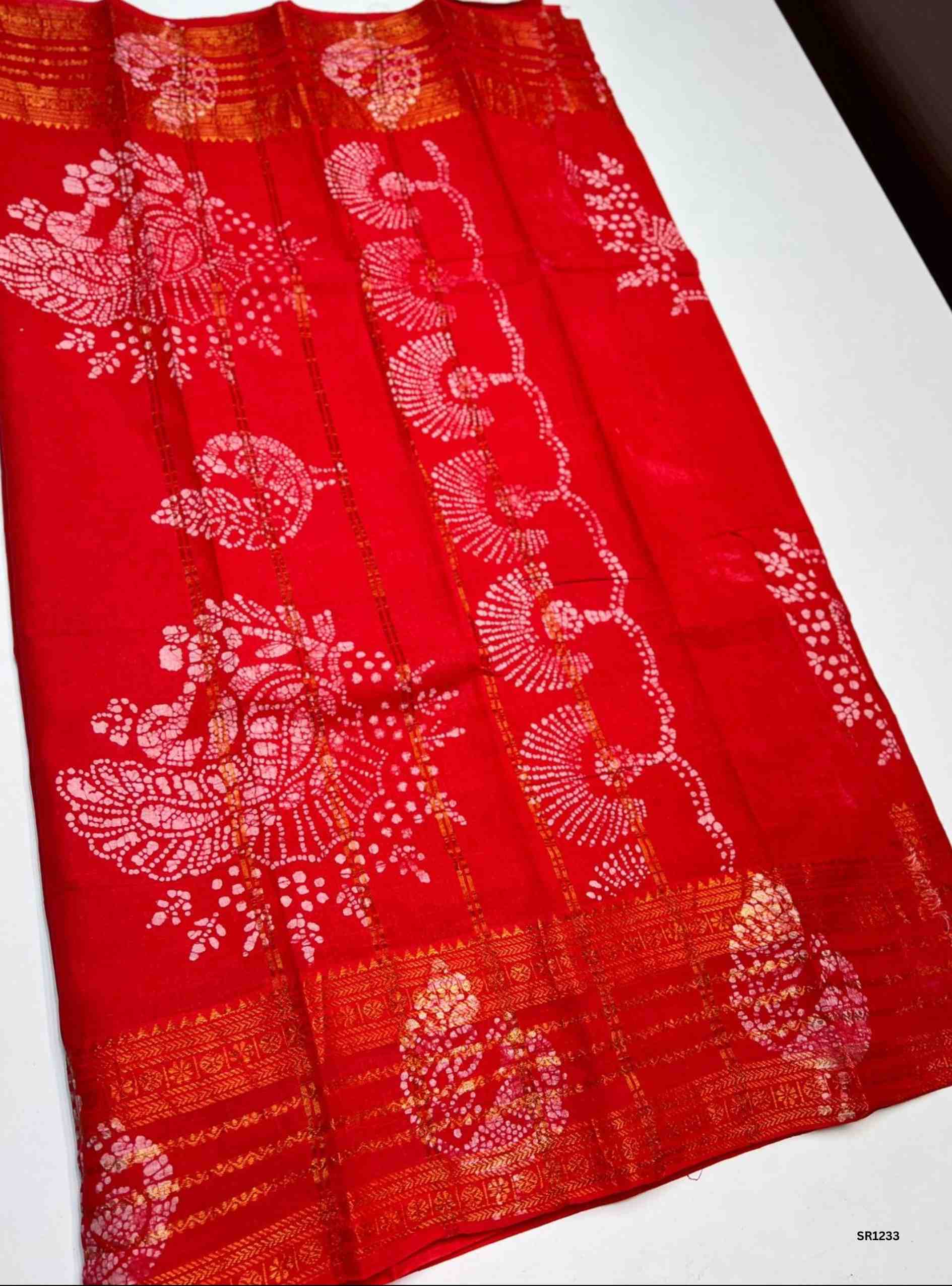 Red - Wax Chungudi Cotton