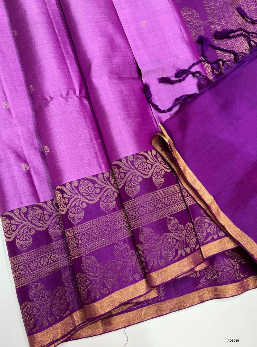 Lavender & Purple - Soft Silk Saree