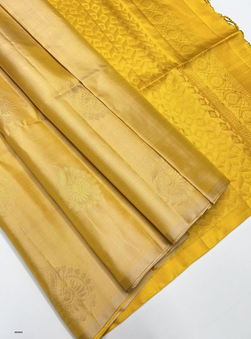 Yellow - Soft Silk Saree