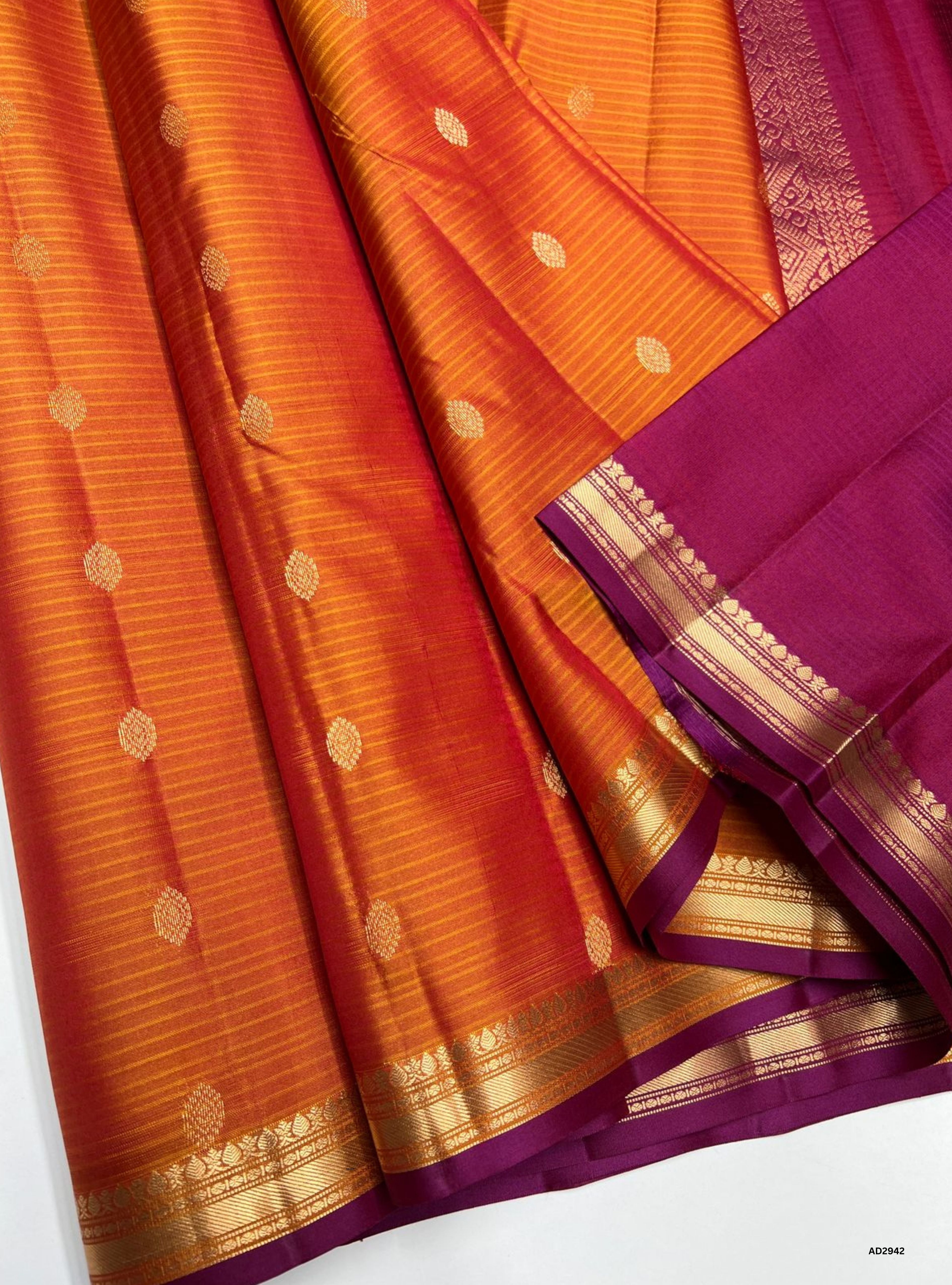 Mango Yellow & Magenta - Soft Silk Saree