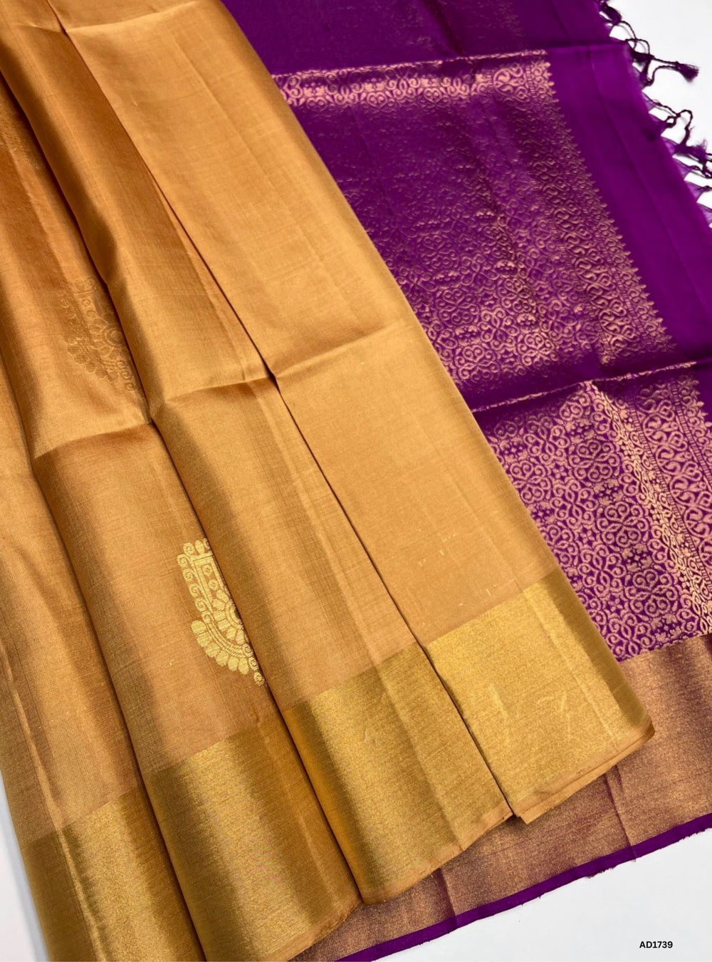Sandal & Plum - Soft Silk Saree
