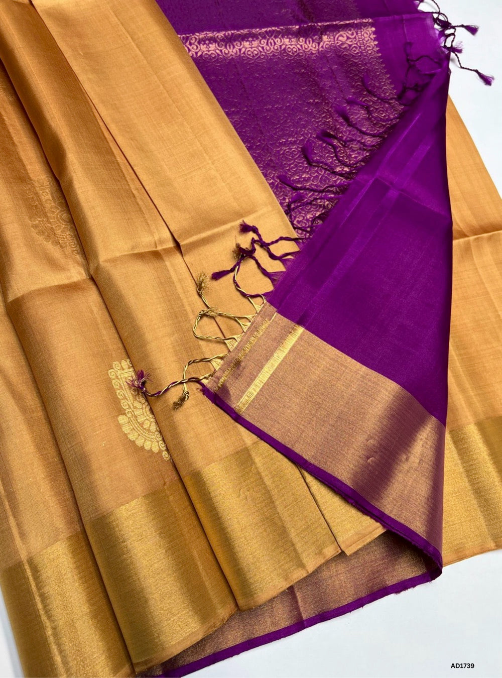 Sandal & Plum - Soft Silk Saree
