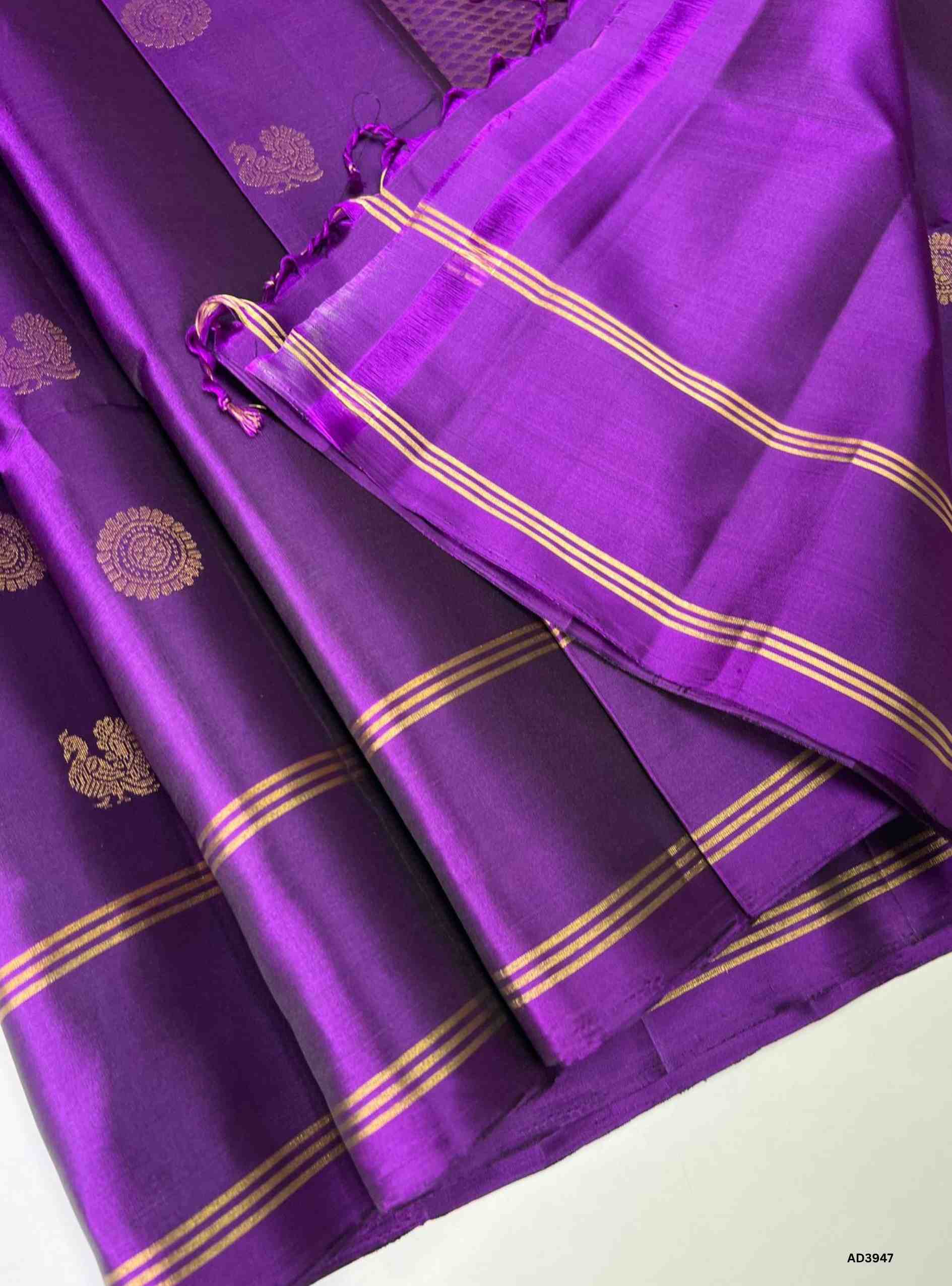 Purple - Soft Silk Saree