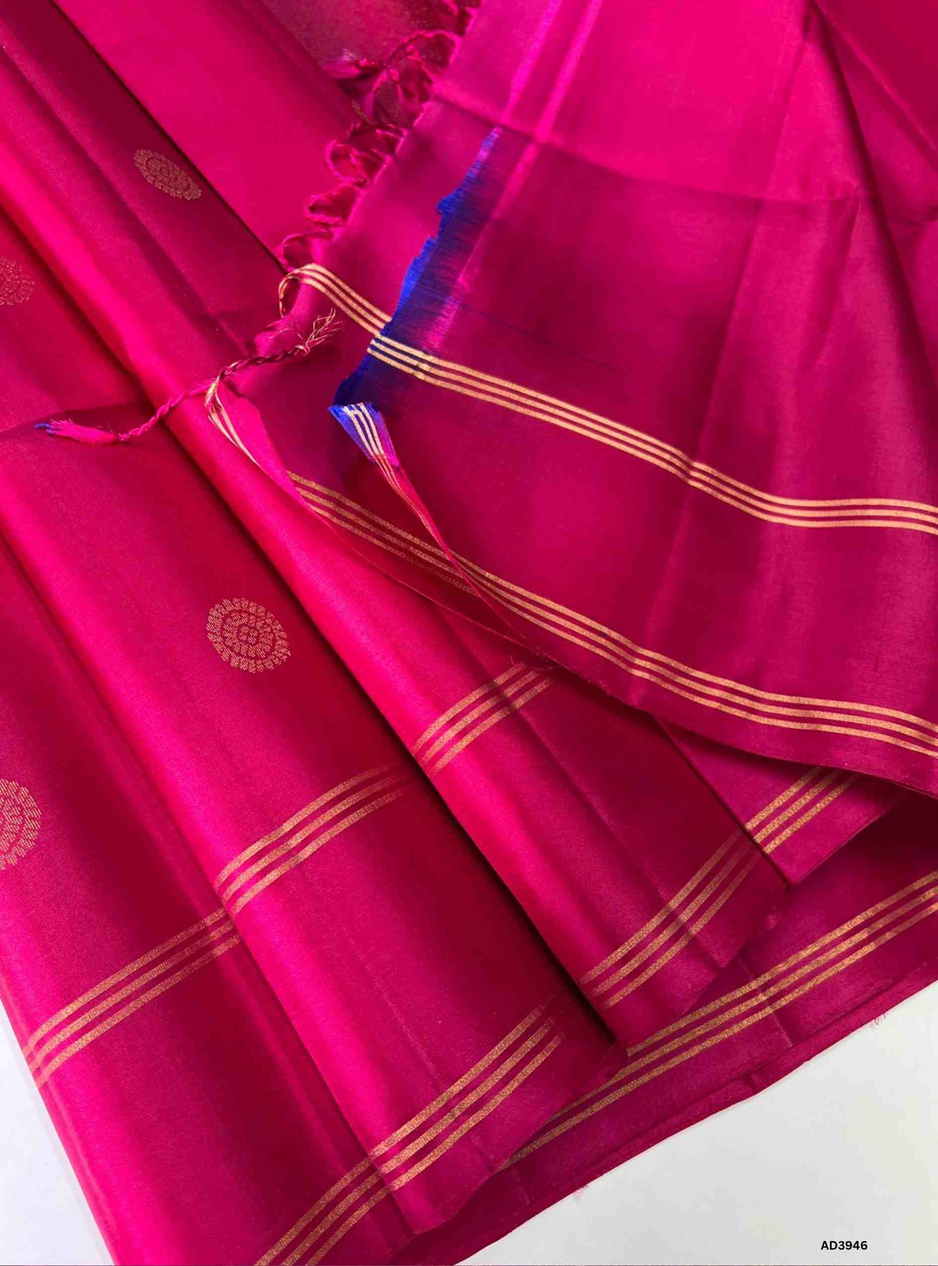 Rani Pink - Soft Silk Saree