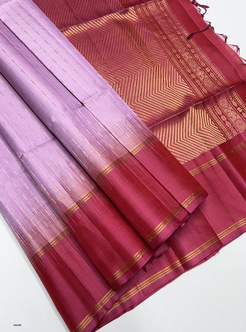 Rose Milk Pink & Rani Pink - Soft Silk Saree