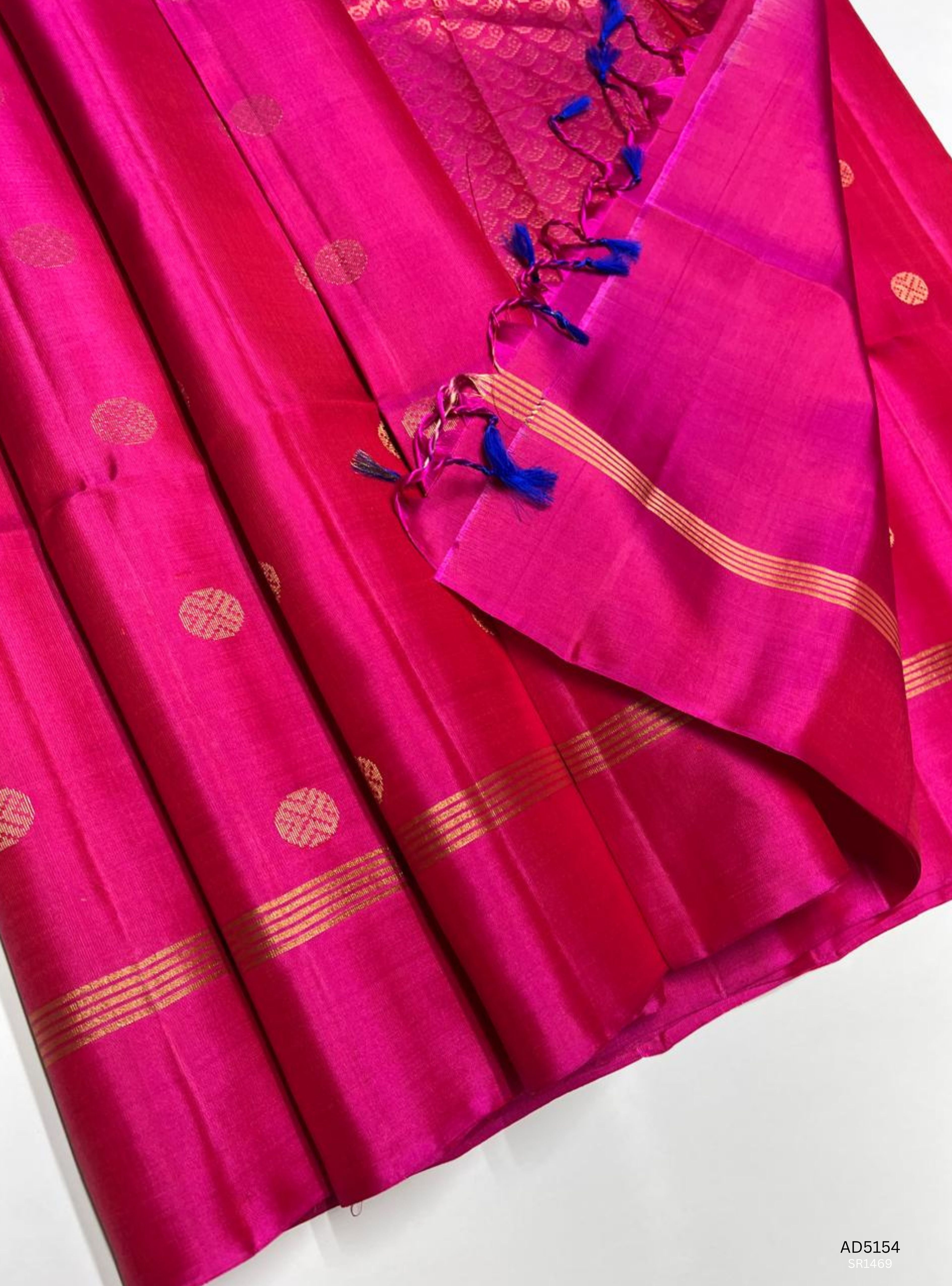 Rani Pink - Soft Silk Saree