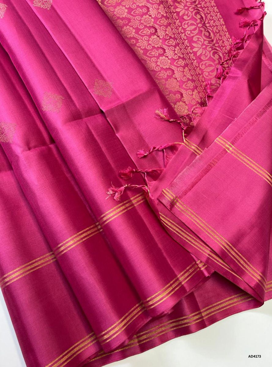 Mulberry Pink- Soft Silk Saree