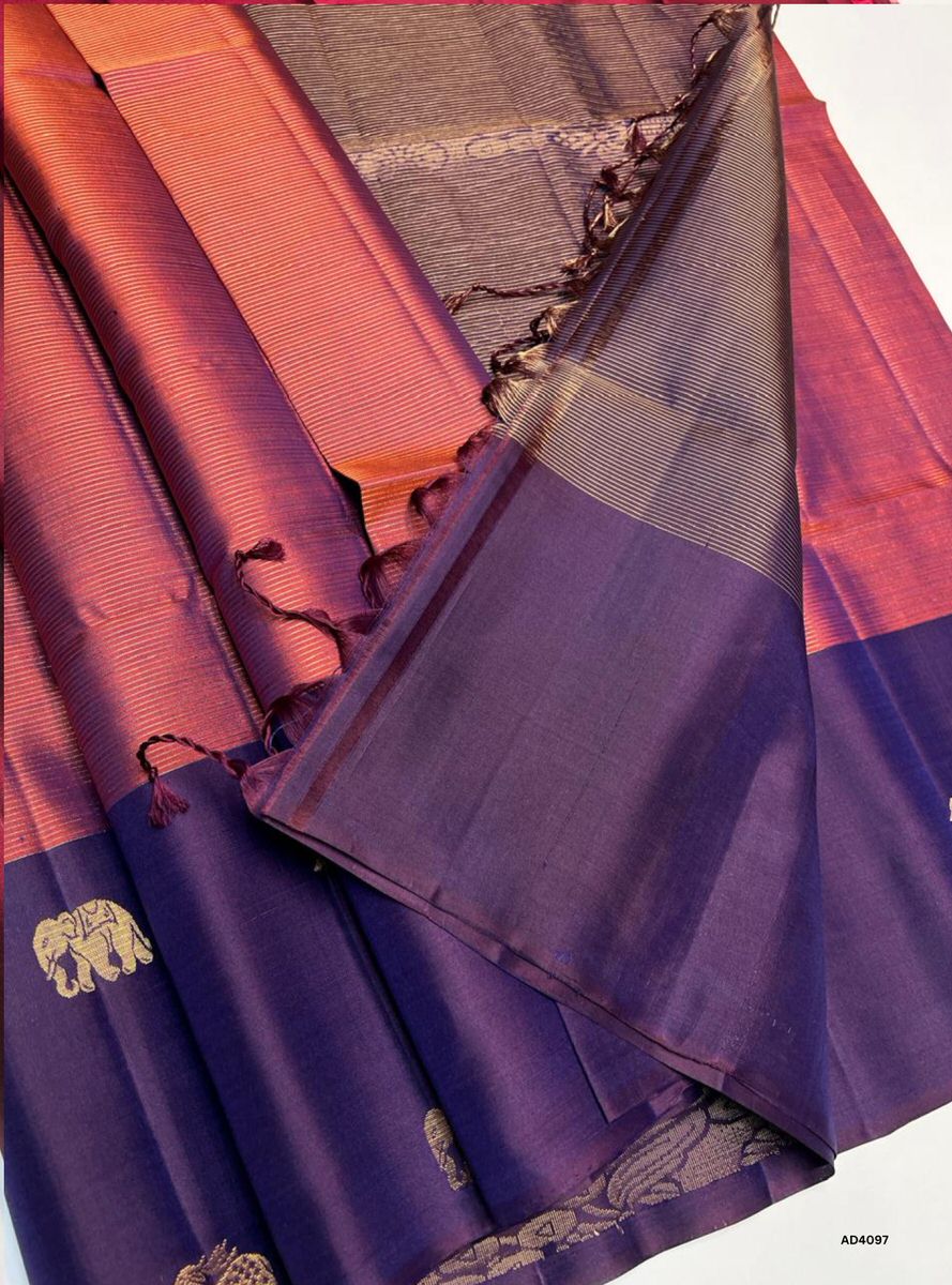 Maroon & Purple - Fancy Border Soft Silk saree