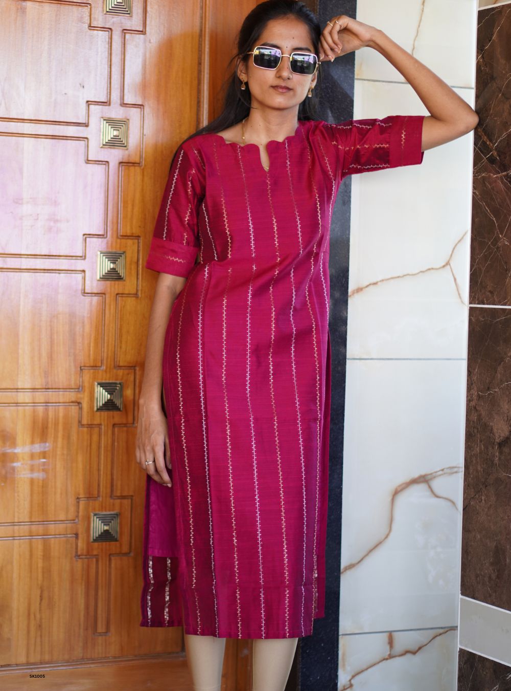 Chic Maroon - Kurti