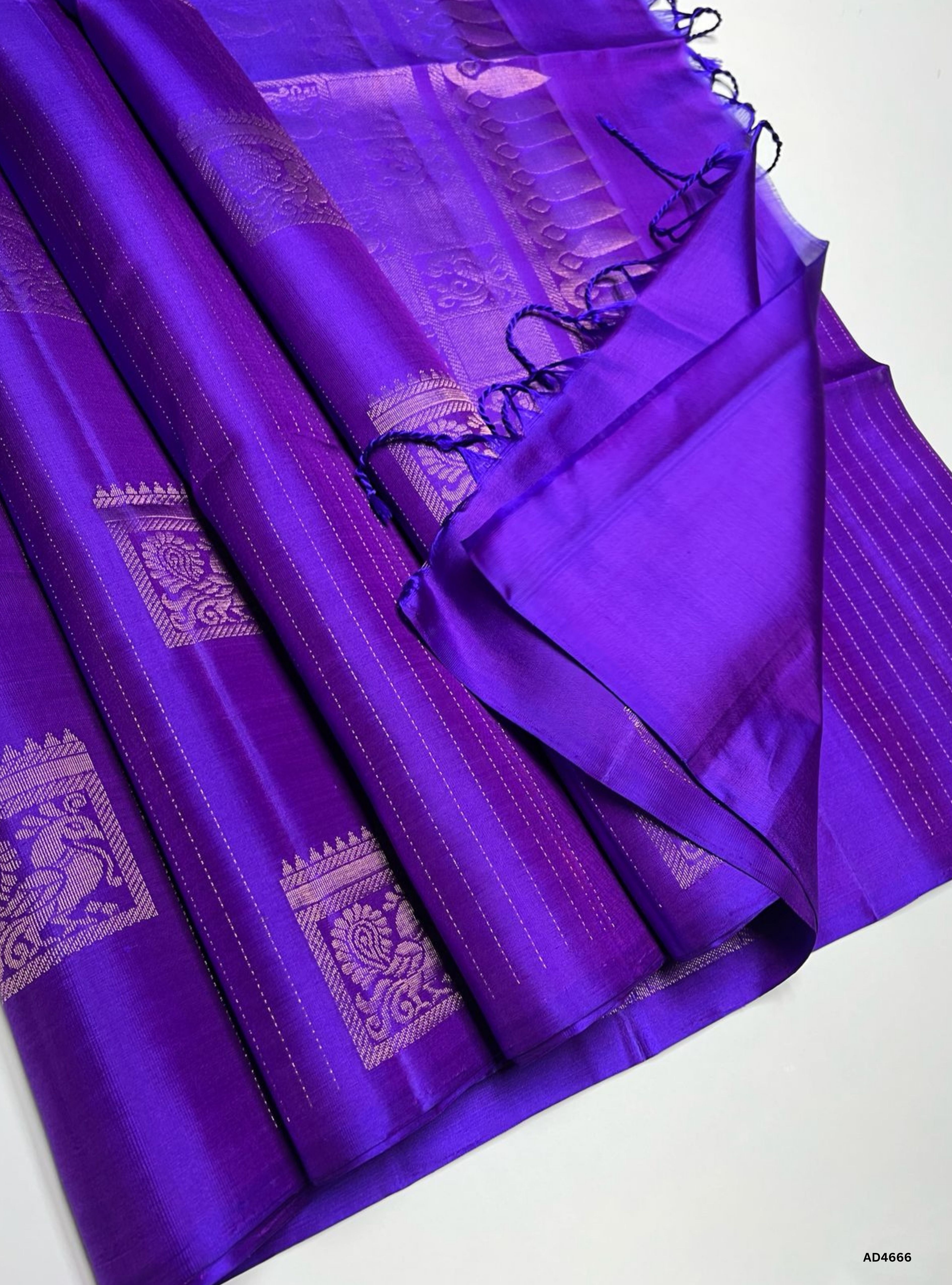 Purple - Soft Silk Saree