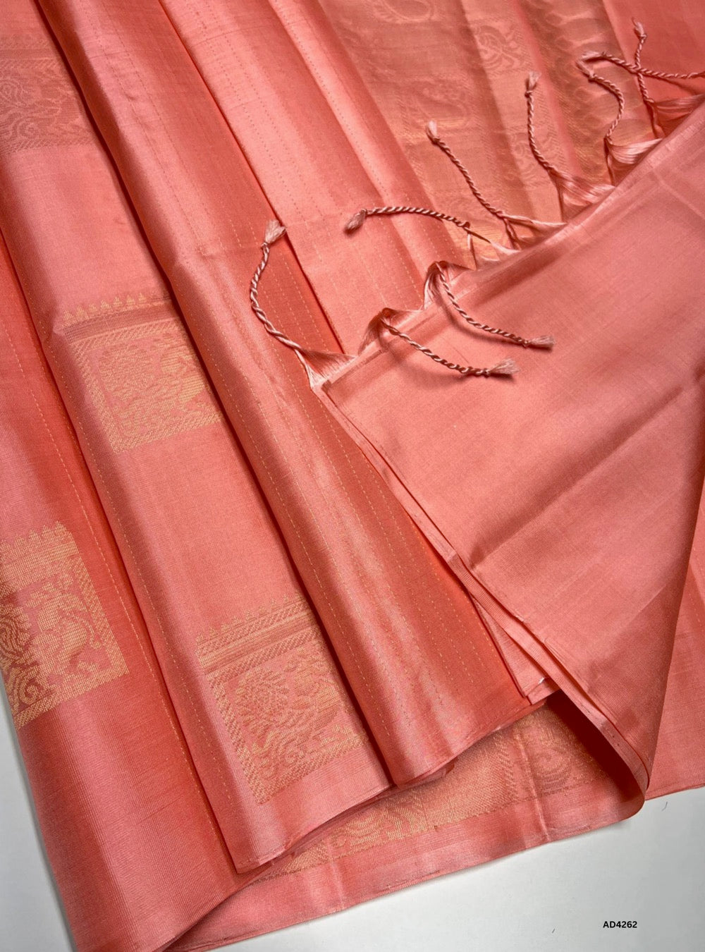 Peach - Soft Silk Saree