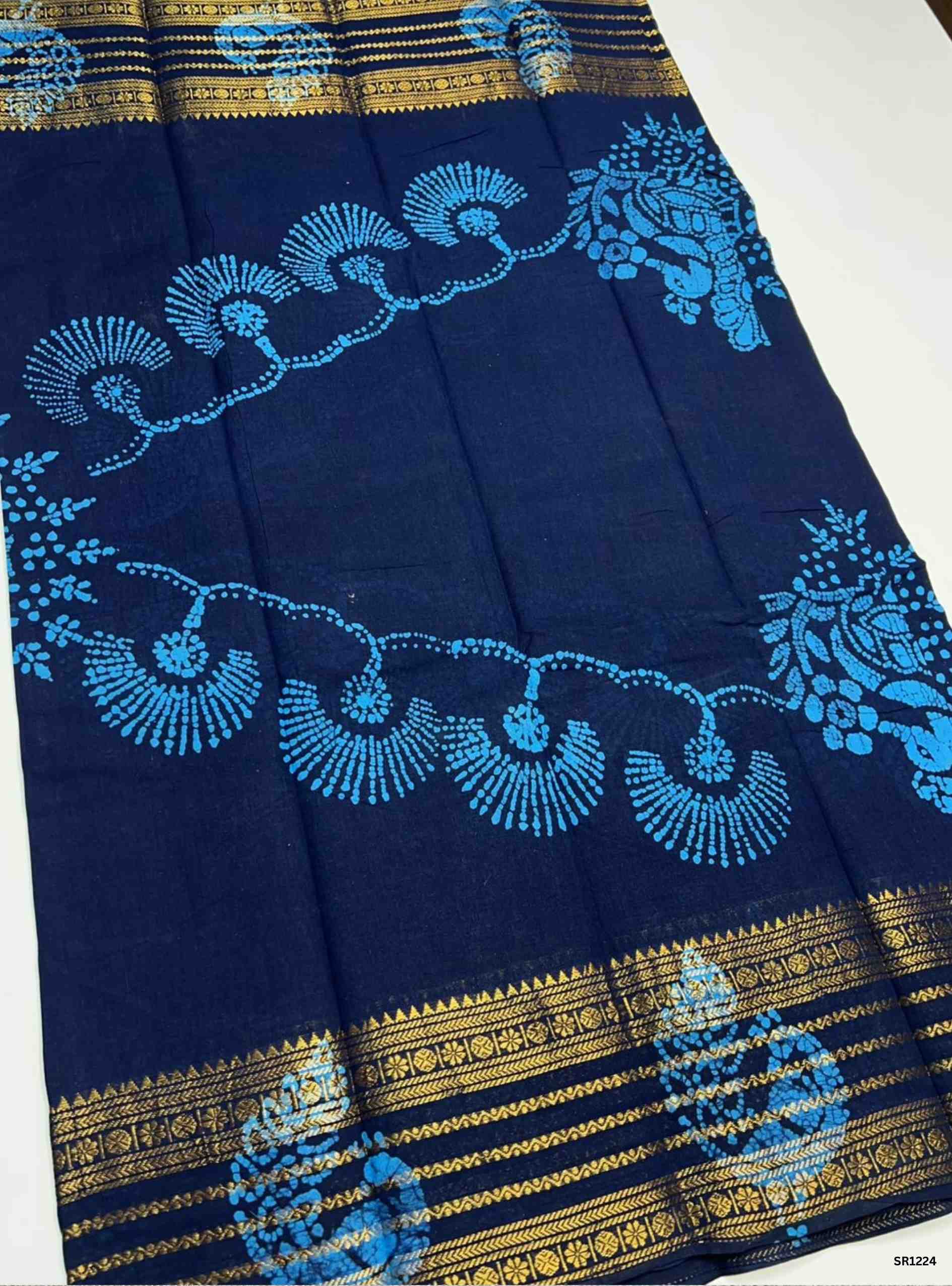 Navy Blue - Wax Chungudi Cotton