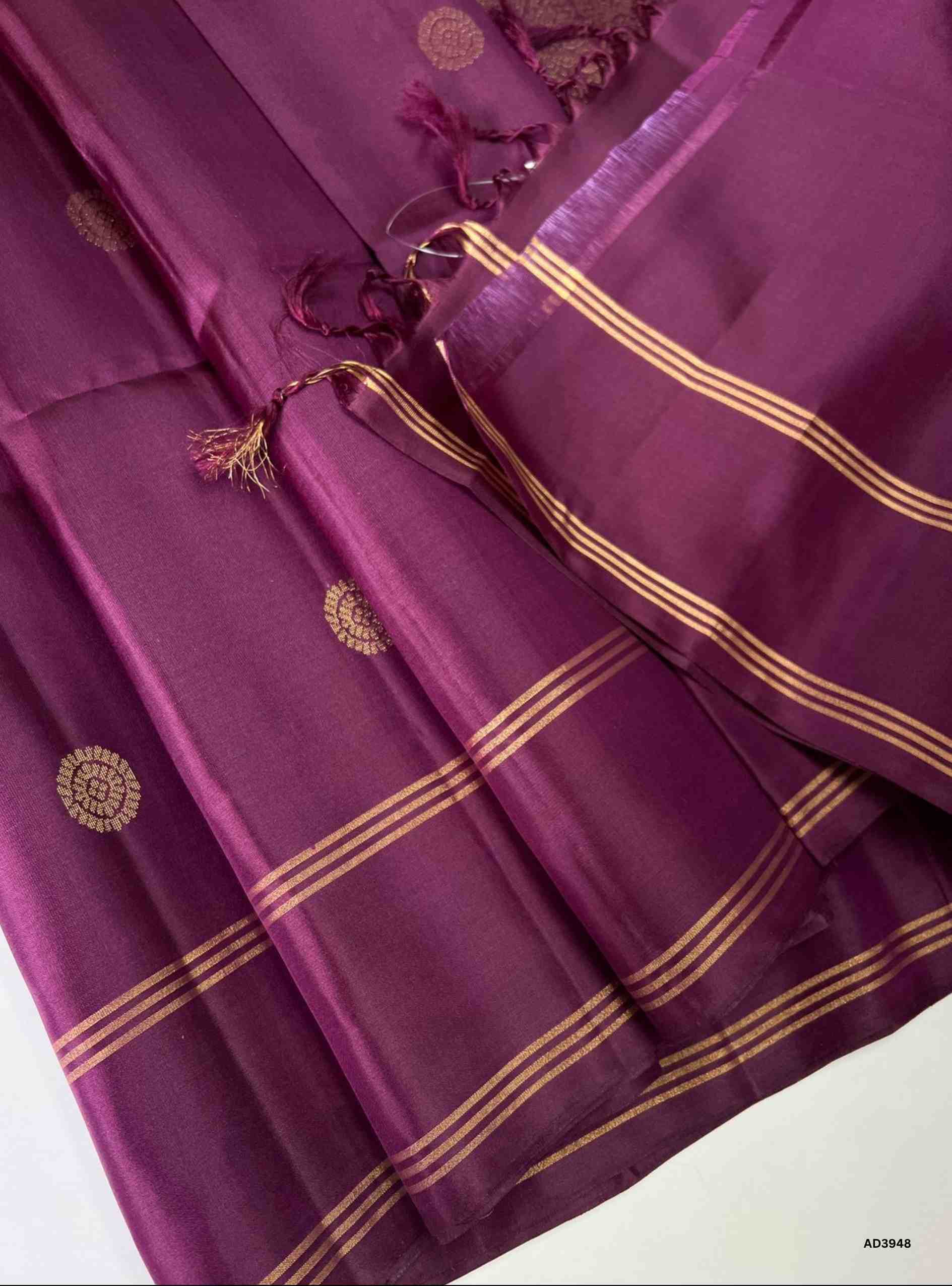 Plum - Soft Silk Saree
