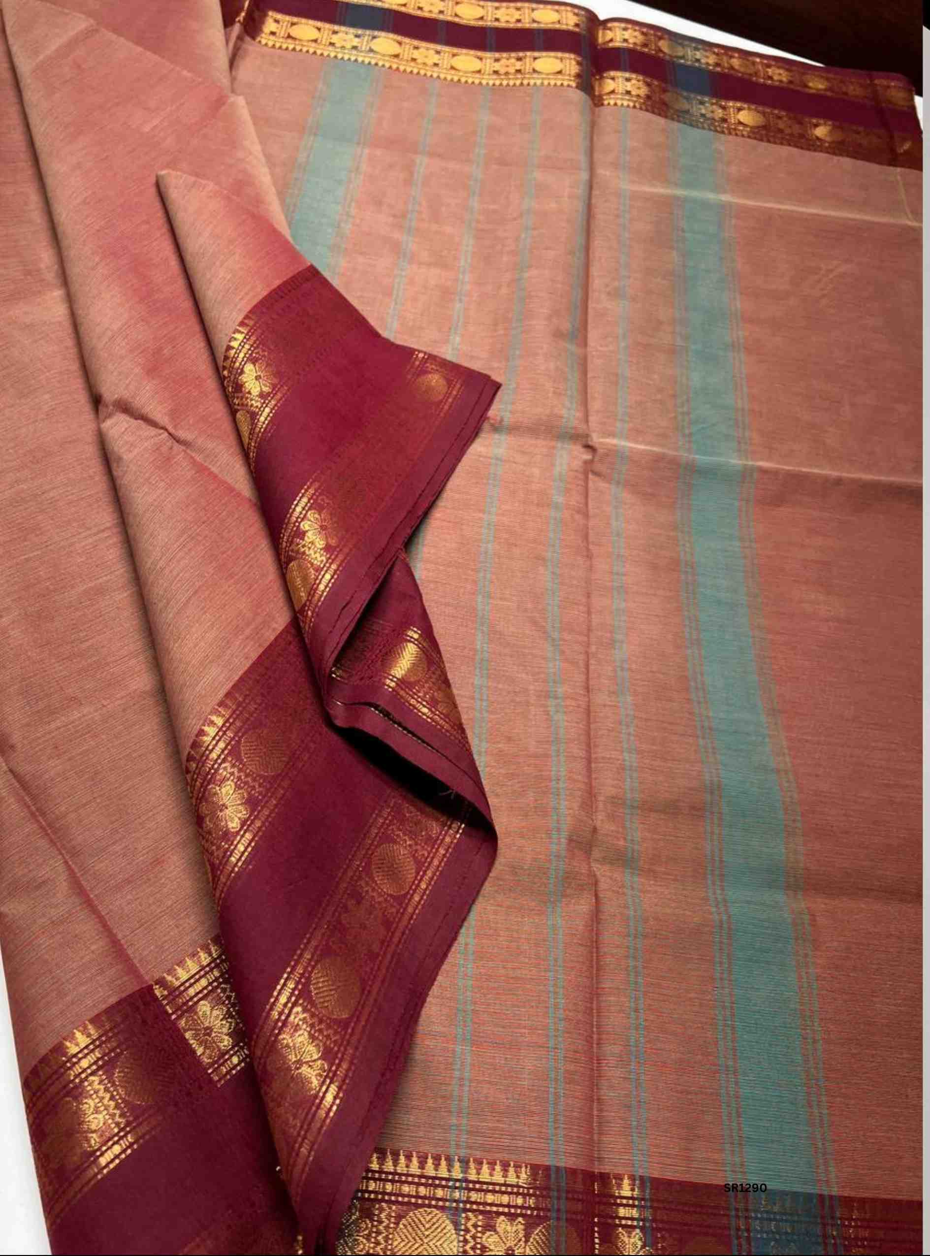 Maroon - Vairaoosi Kanchi Cotton Saree