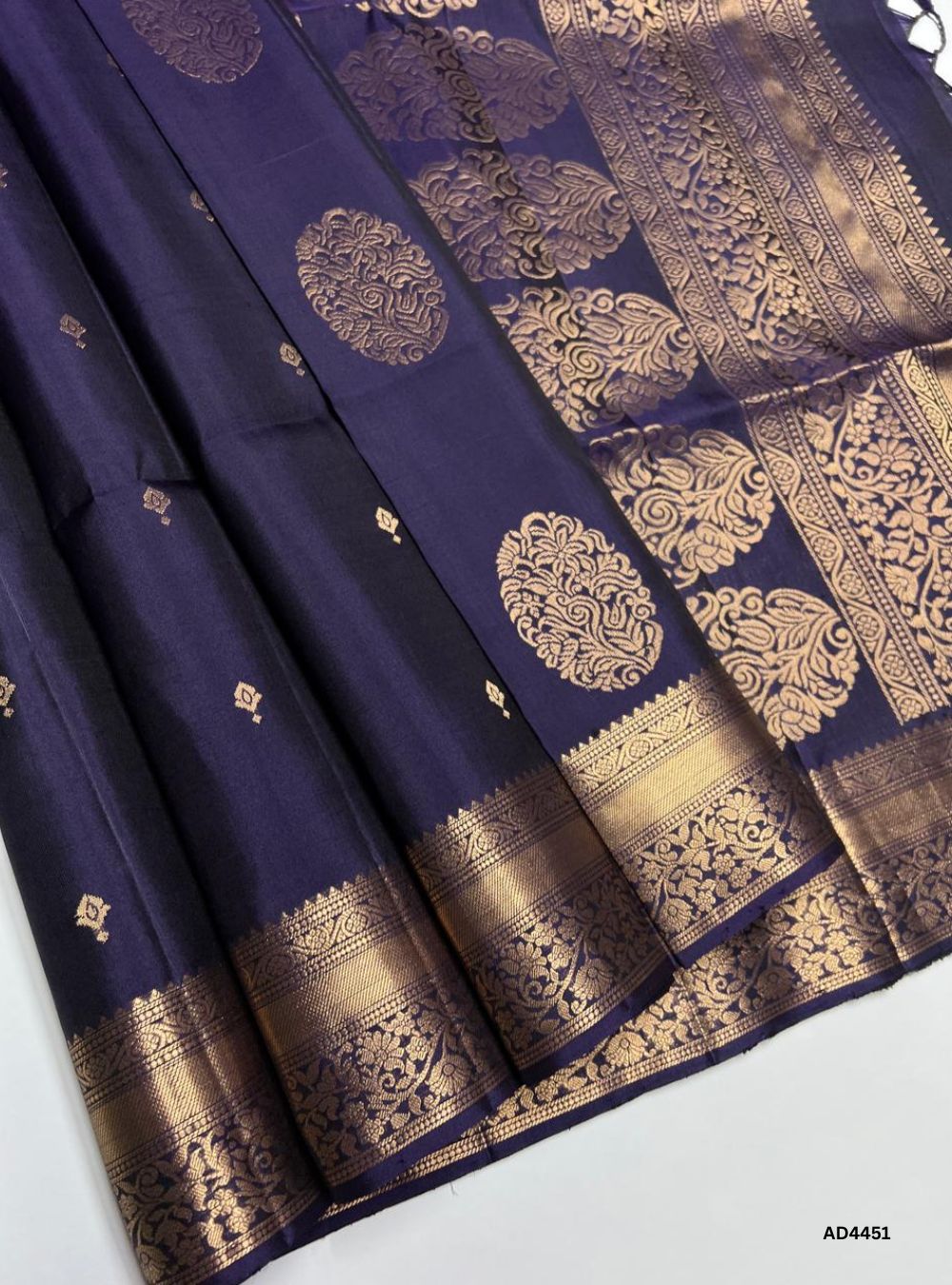 Deep Purple - Kanchi Border Soft Silk Saree