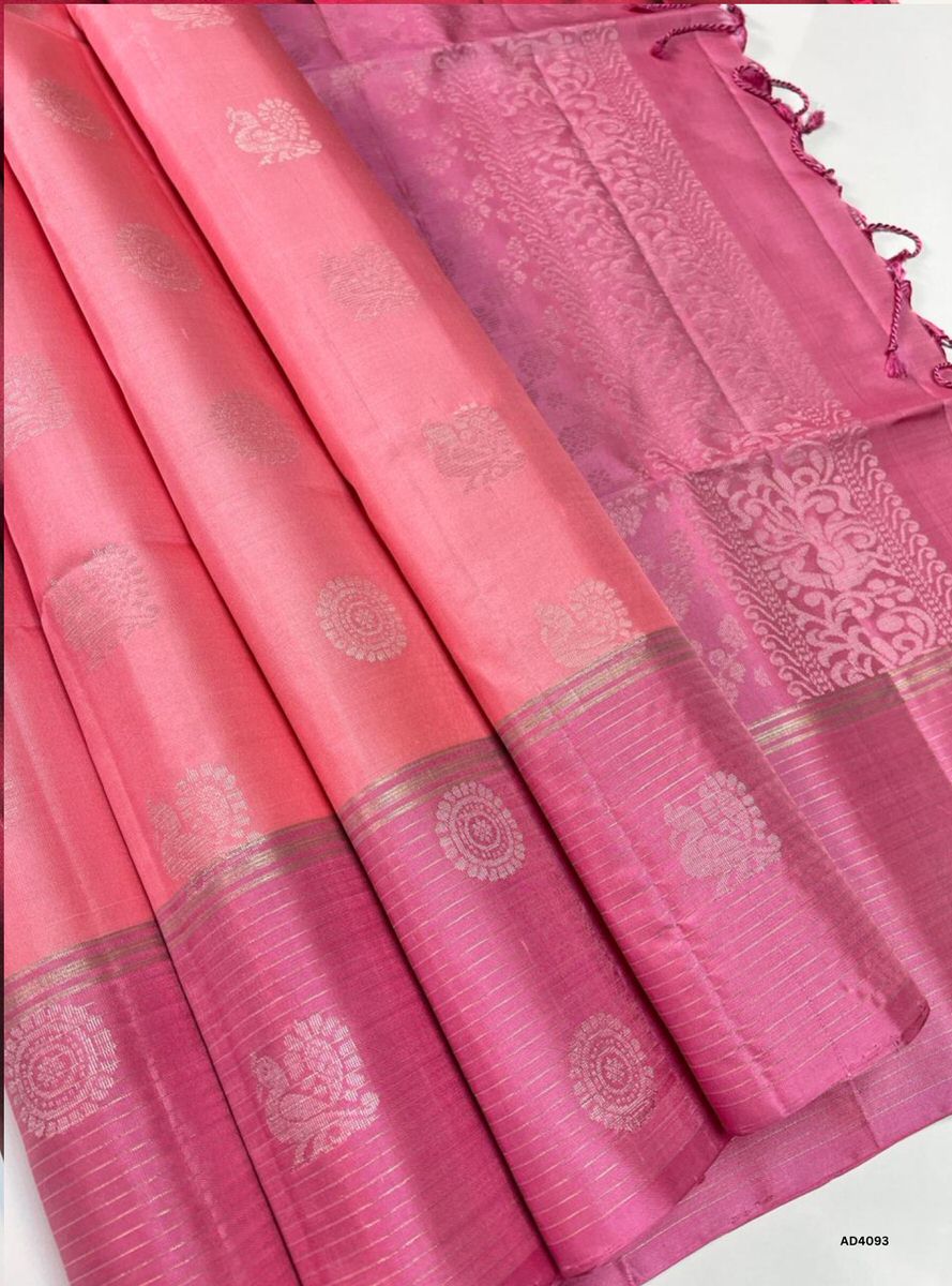 Pink - Soft Silk Saree