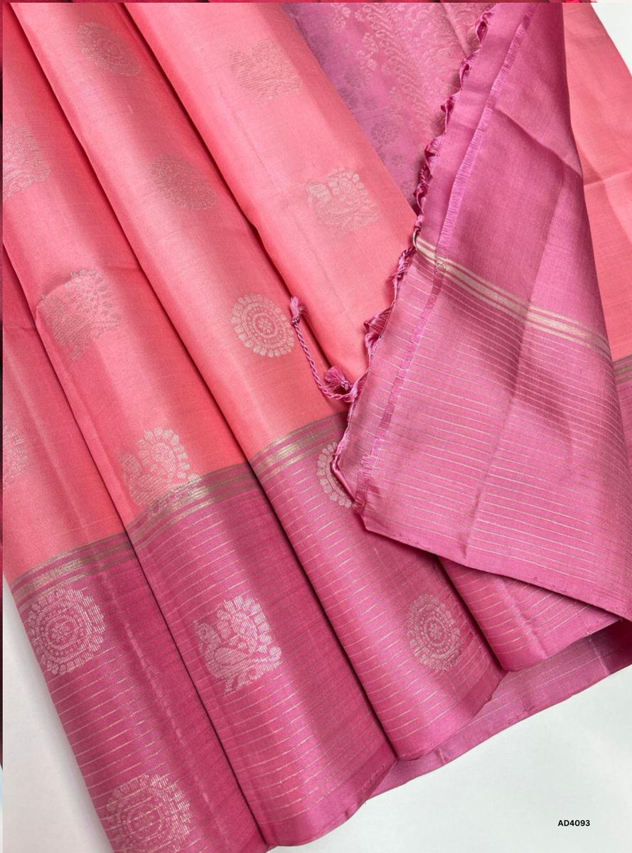 Pink - Soft Silk Saree